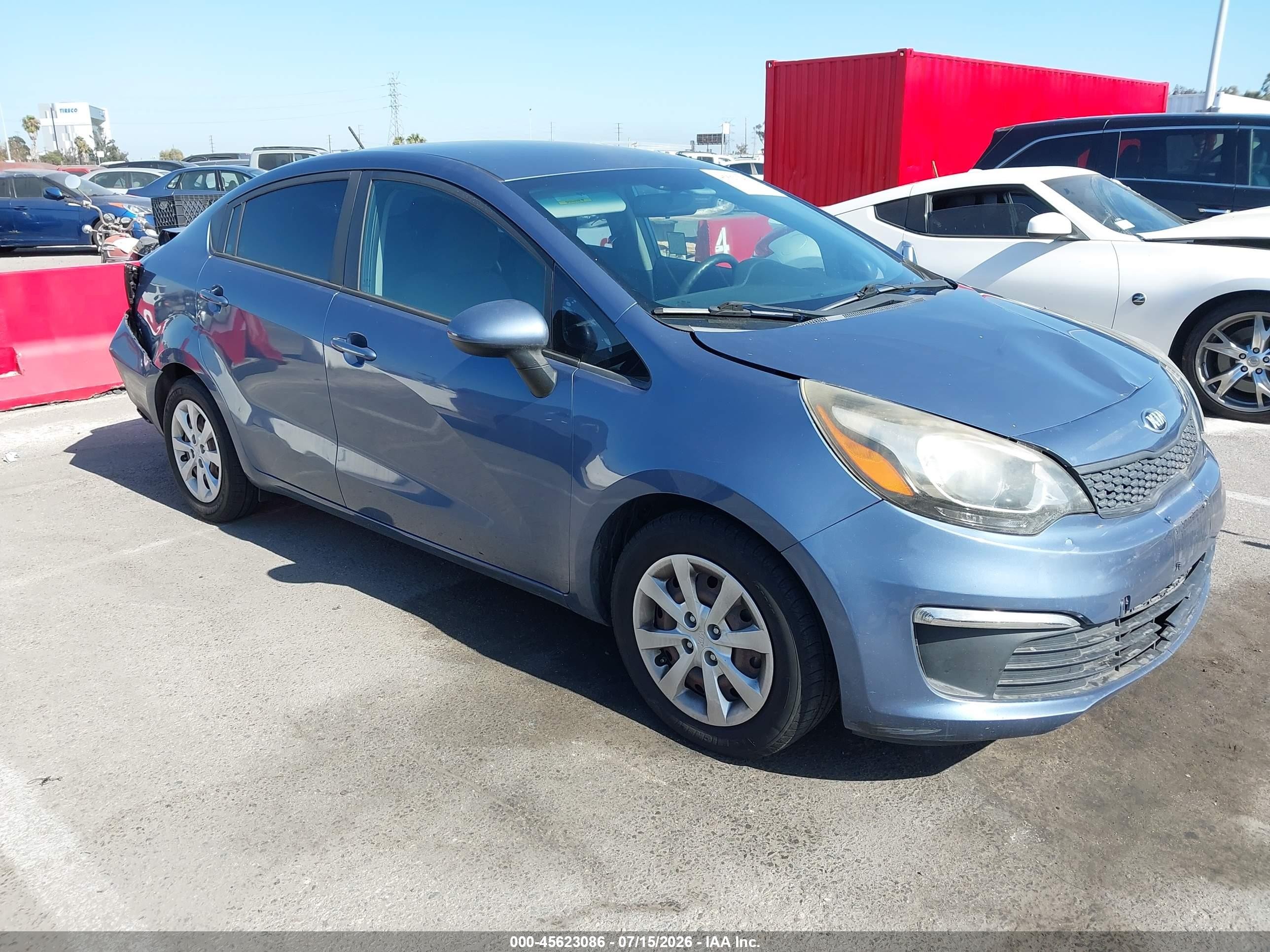 2016 Kia Rio LX, VIN KNADM4A31G6564878 — Rear end