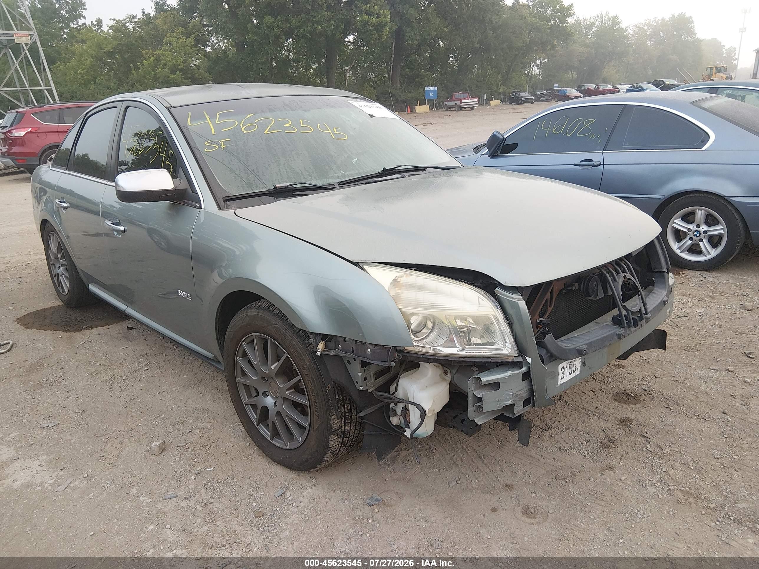 2008 Mercury Sable, VIN 1MEHM40W38G618904 — Front end