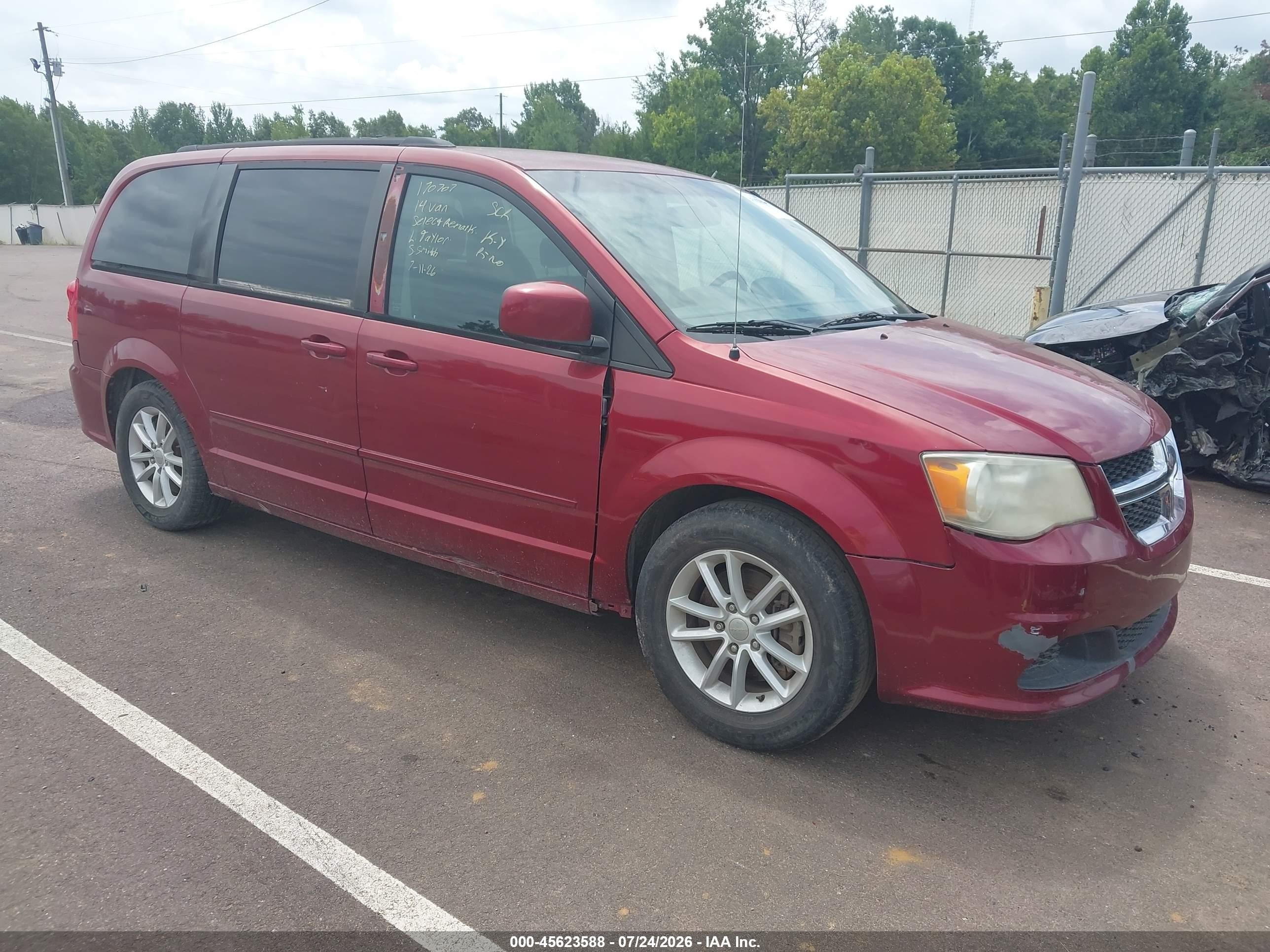 2014 Dodge Grand Caravan SXT, VIN 2C4RDGCG9ER170707 — Repossession