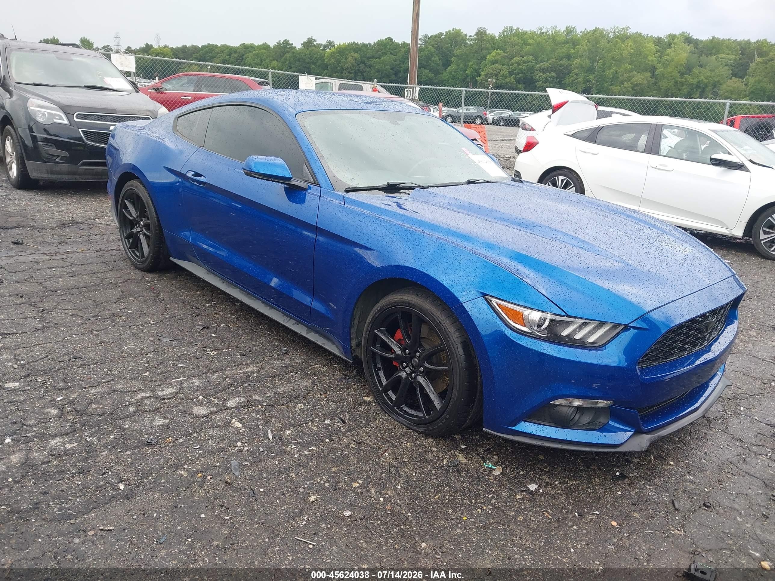 2017 Ford Mustang EcoBoost, VIN 1FA6P8TH0H5293036 — Rear end