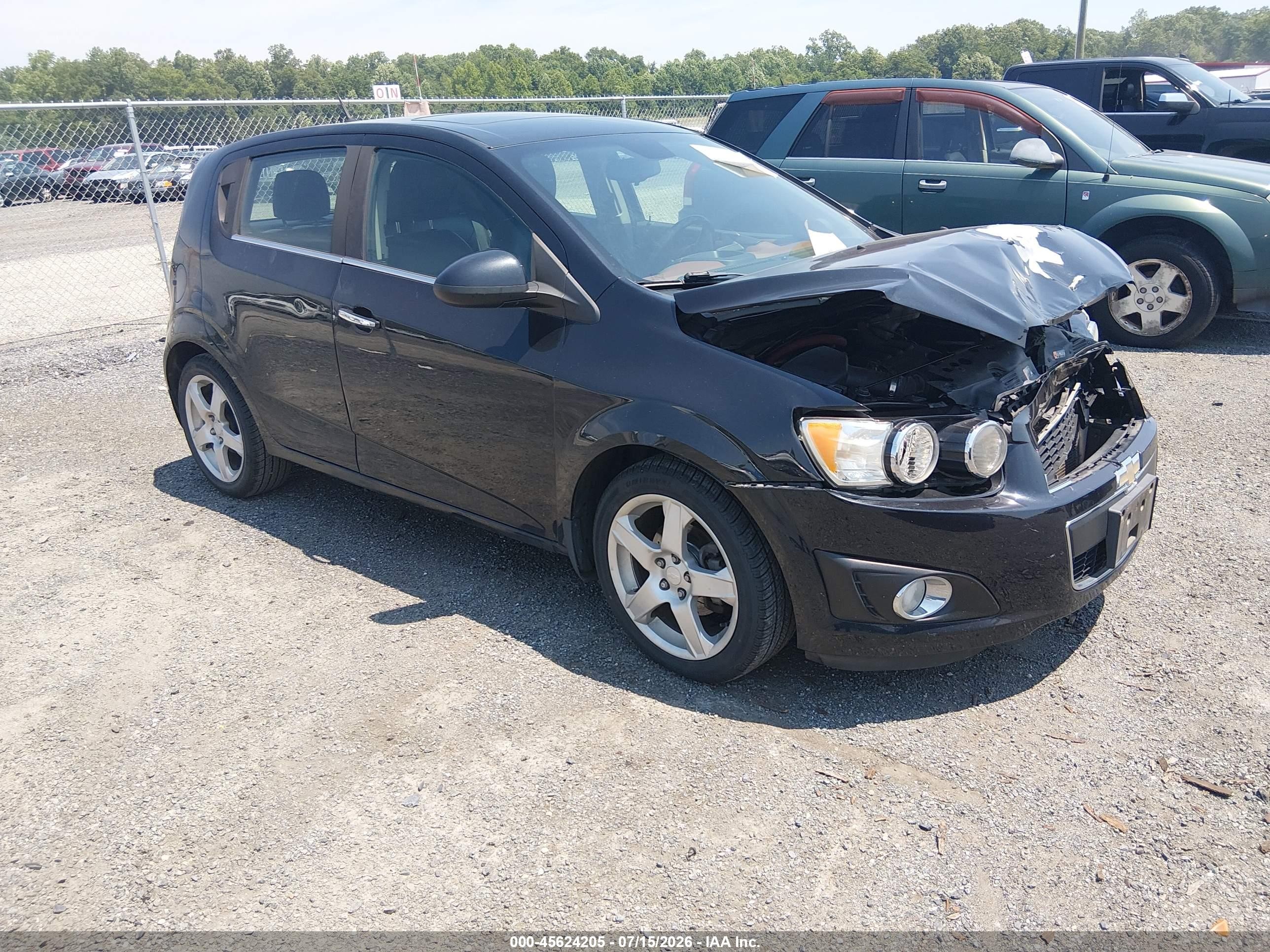 2013 Chevrolet Sonic LTZ, VIN 1G1JE6SB6D4229345 — Front end