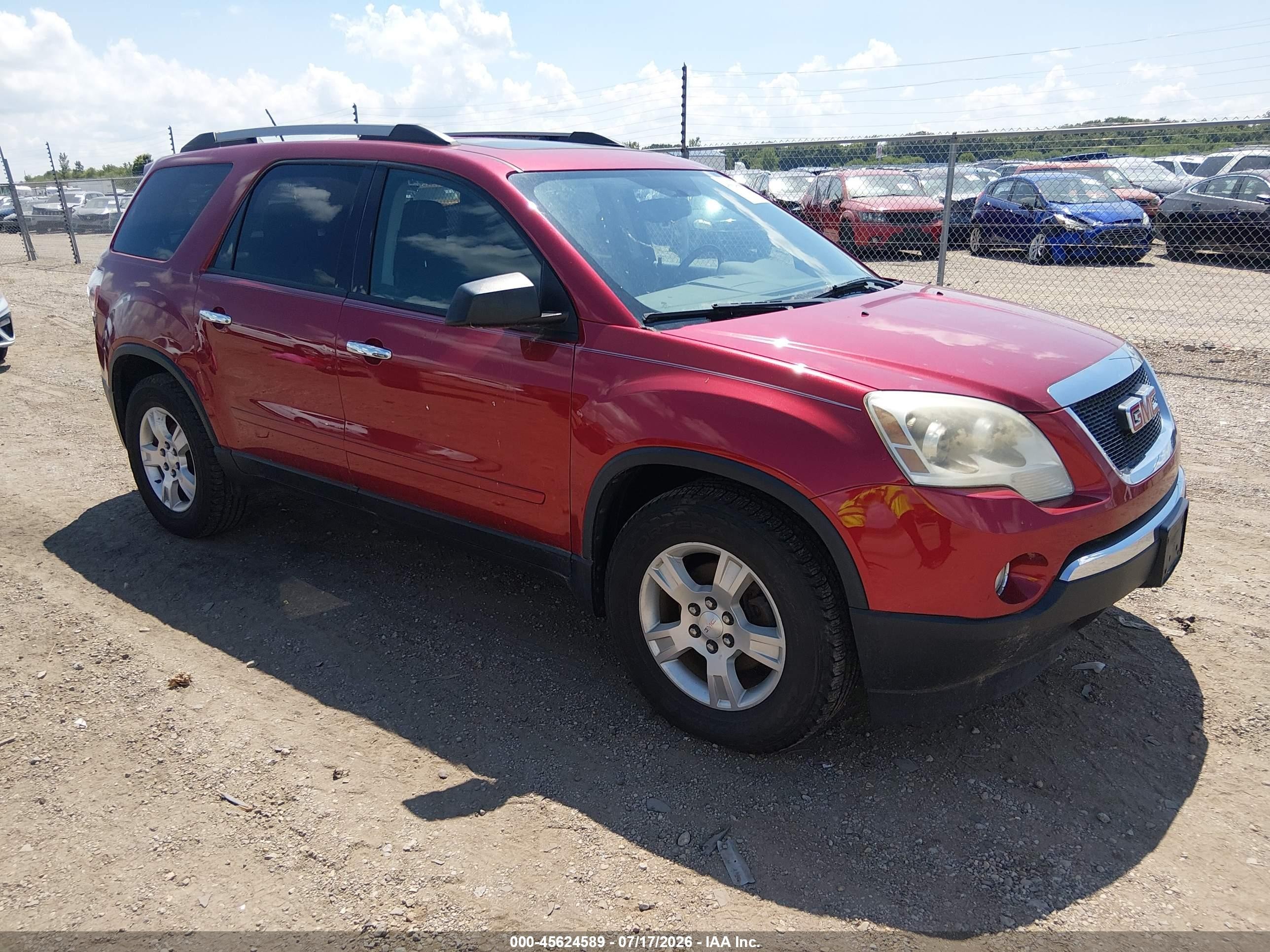 2012 GMC Acadia SL, VIN 1GKKVNED6CJ212195 — Normal wear