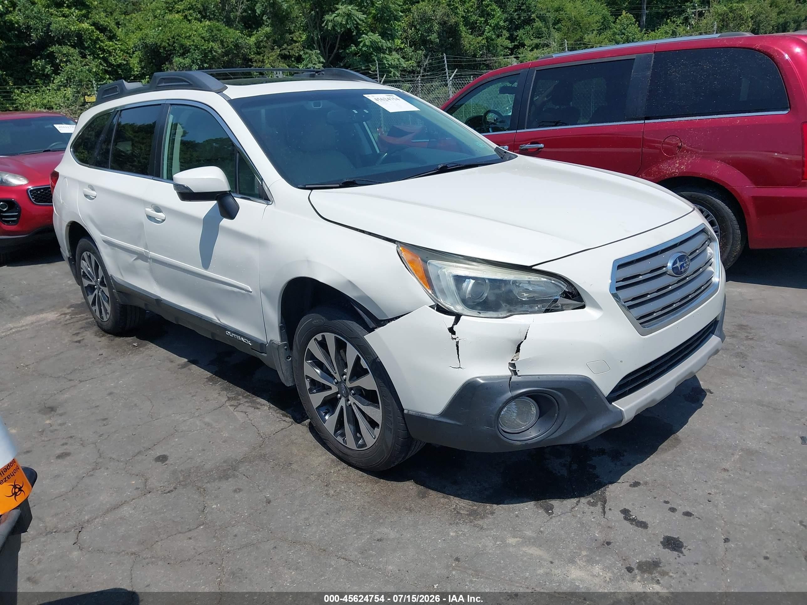 2016 Subaru Outback Limited, VIN 4S4BSBNC9G3280037 — Front end
