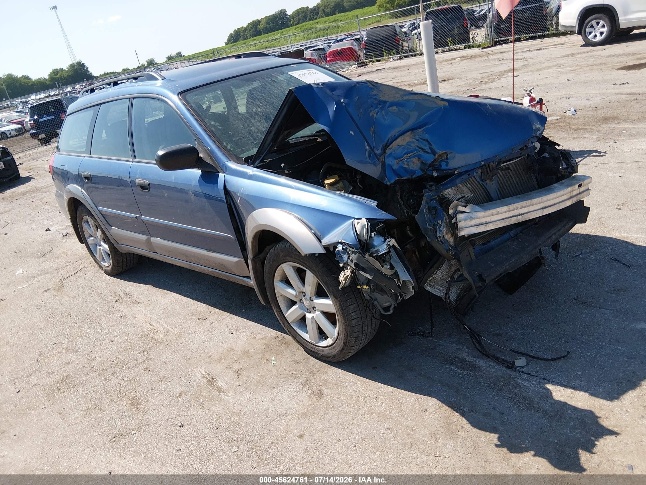 2008 Subaru Outback i, VIN 4S4BP61C787336761 — Front end