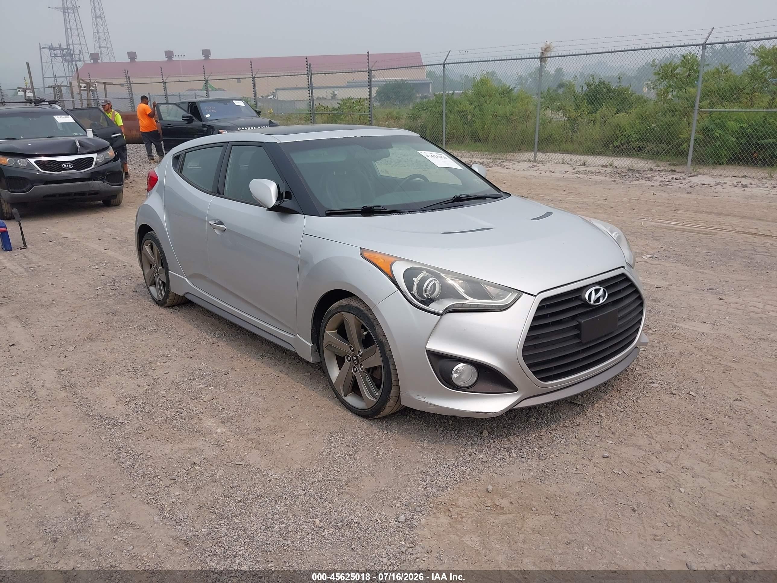 2013 Hyundai Veloster Turbo, VIN KMHTC6AE2DU126159 — Rear end