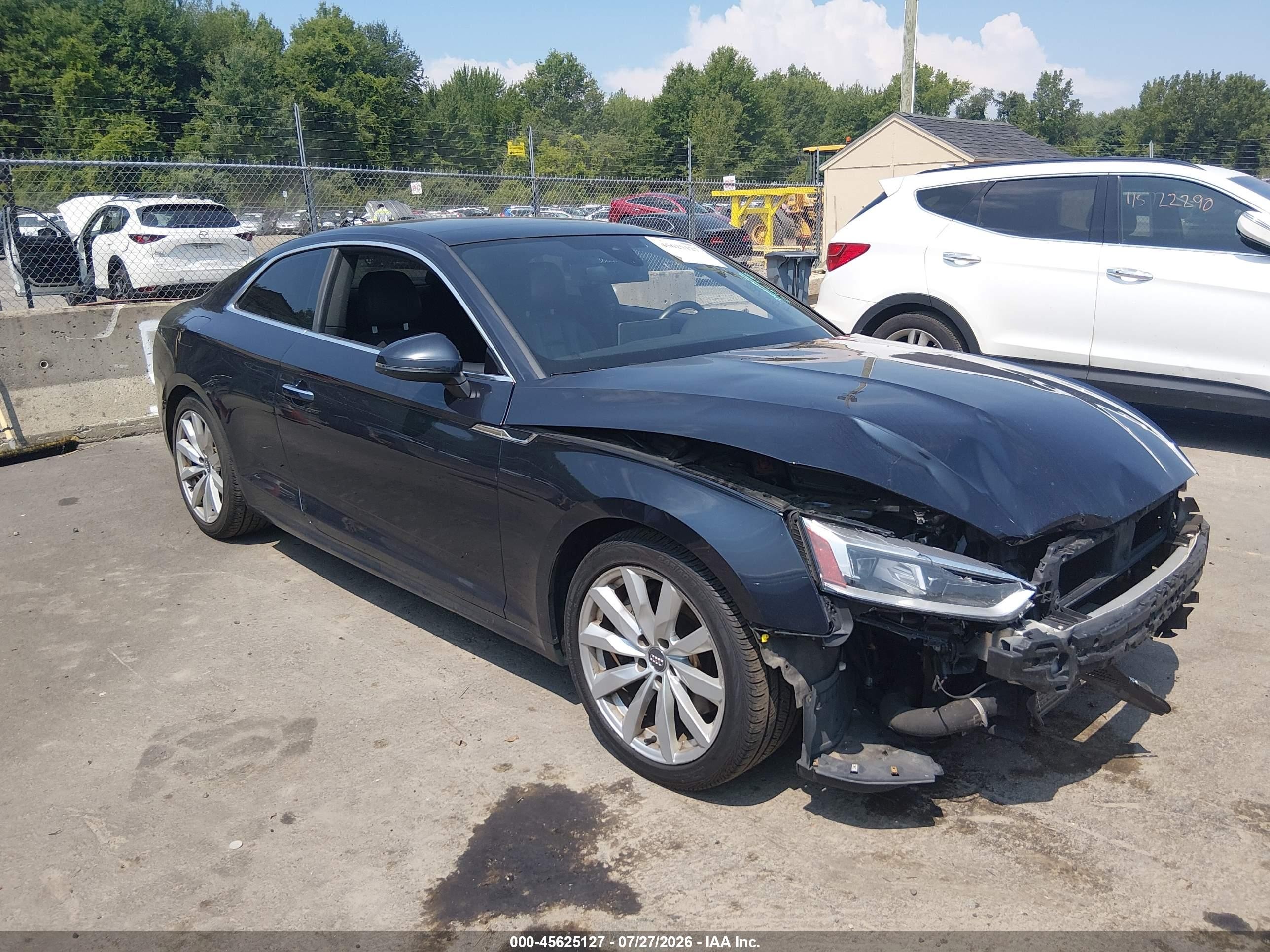 2018 Audi A5 Premium Plus, VIN WAUPNAF58JA057824 — Перед