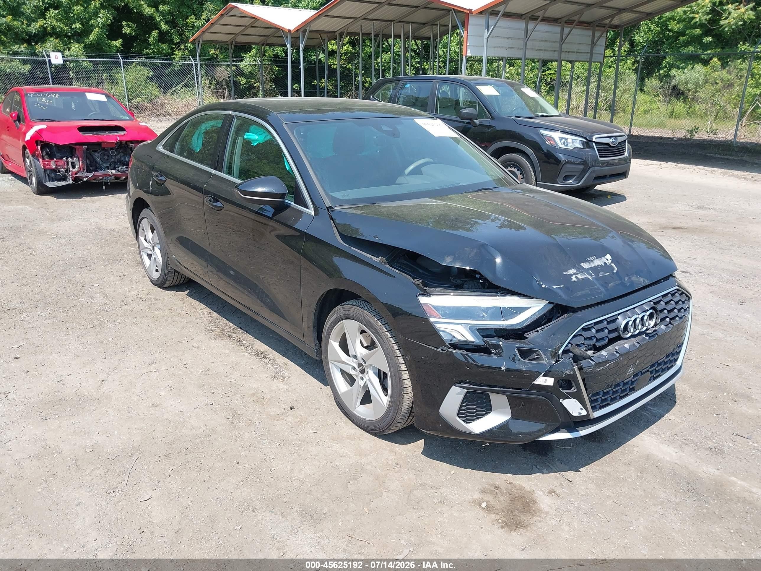 2022 Audi A3 Premium Plus, VIN WAUHUDGYXNA099614 — Front end
