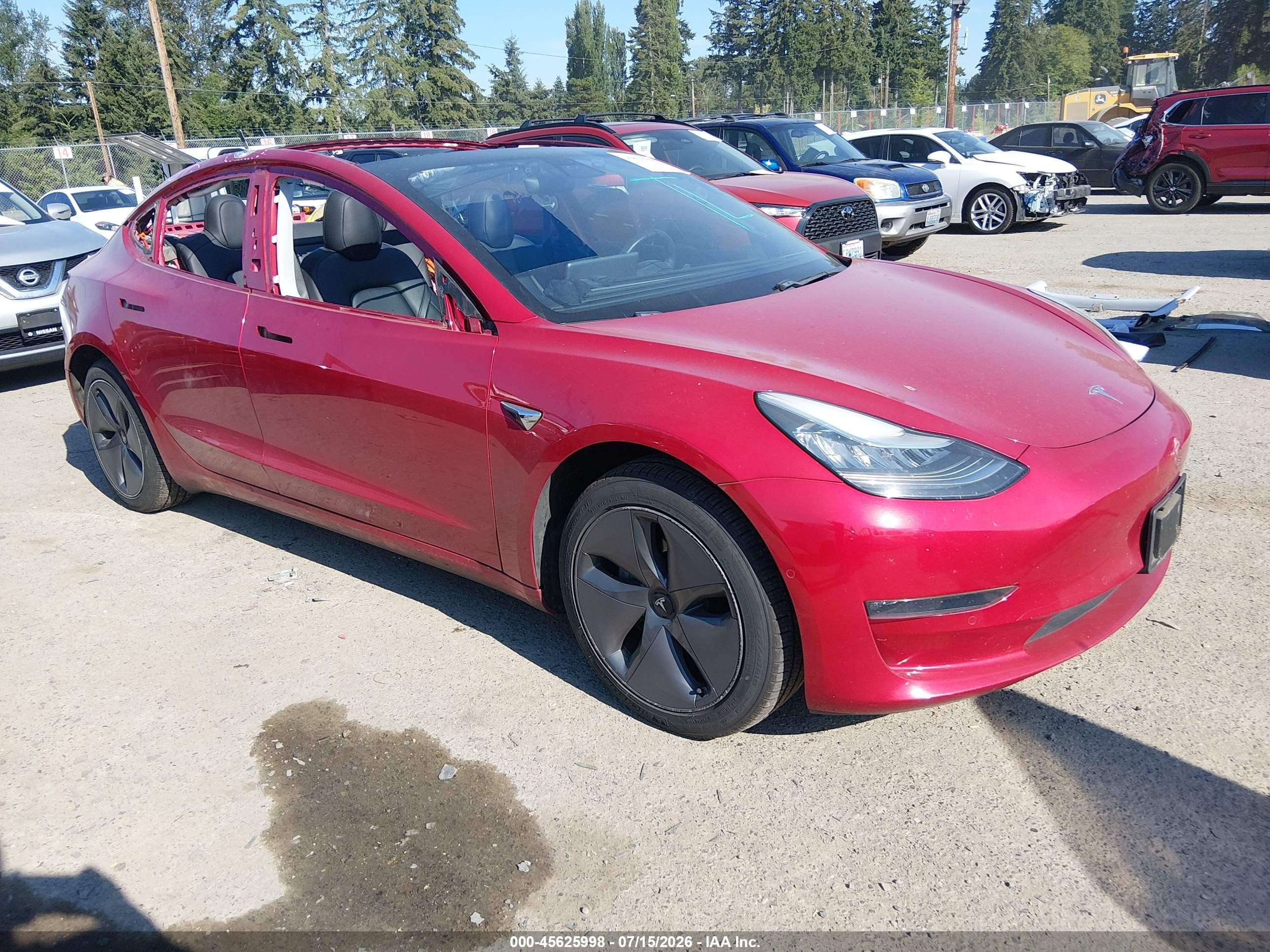 2020 Tesla Model 3 Long Range, VIN 5YJ3E1EB5LF635803 — Roof