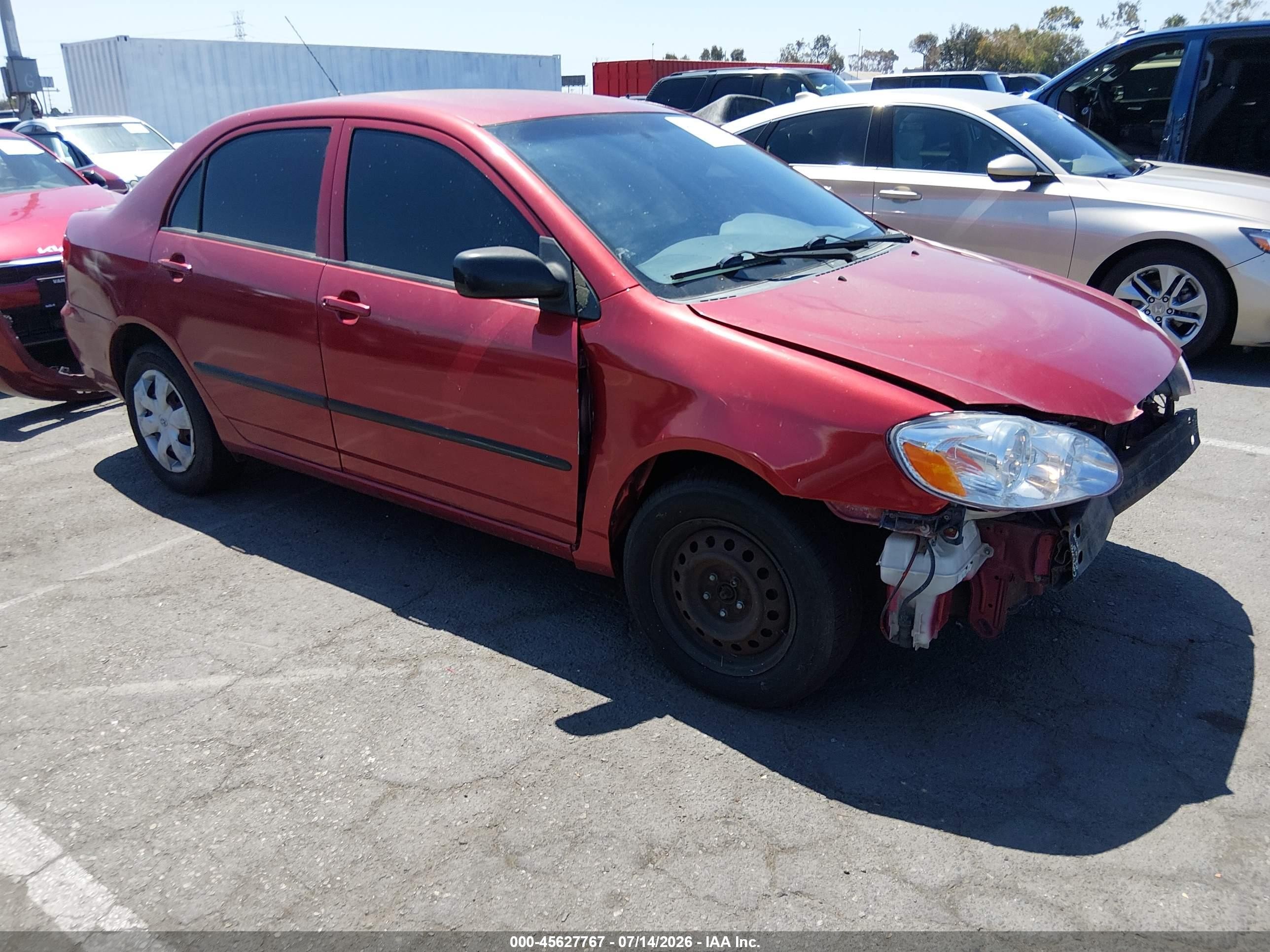 2007 Toyota Corolla CE, VIN JTDBR32EX70126627 — Normal wear