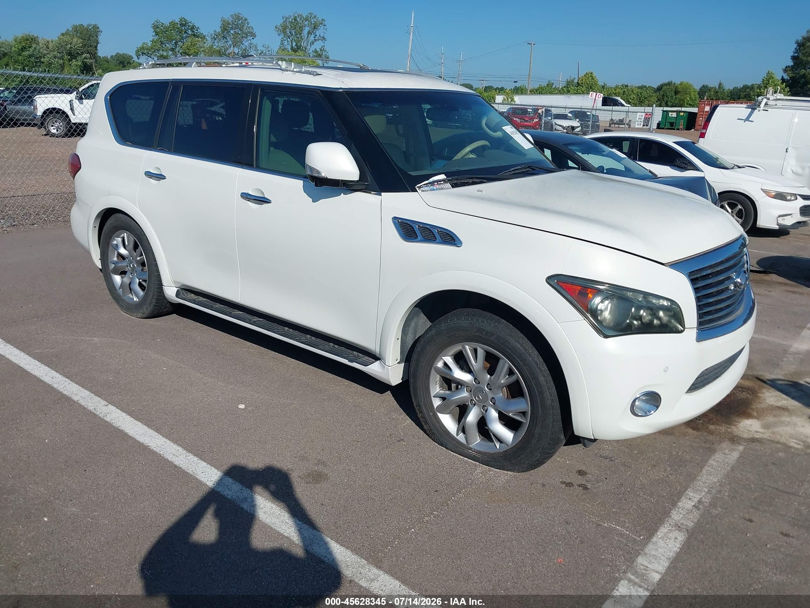 2012 Infiniti QX56 7-passenger, VIN JN8AZ2NF3C9517476 — Roof