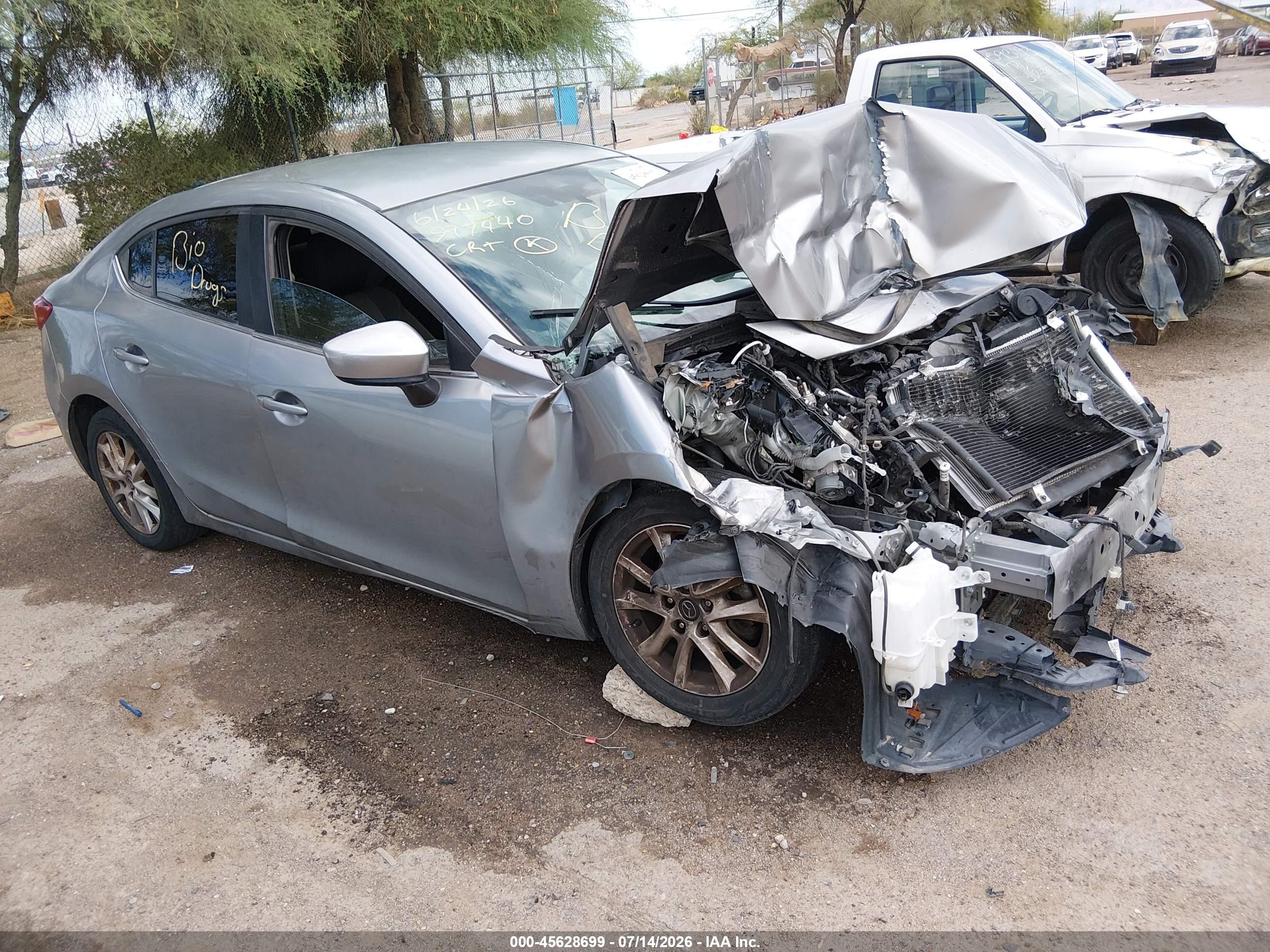 2016 Mazda 3 i Sport, VIN JM1BM1U78G1277493 — Biohazard / chemical
