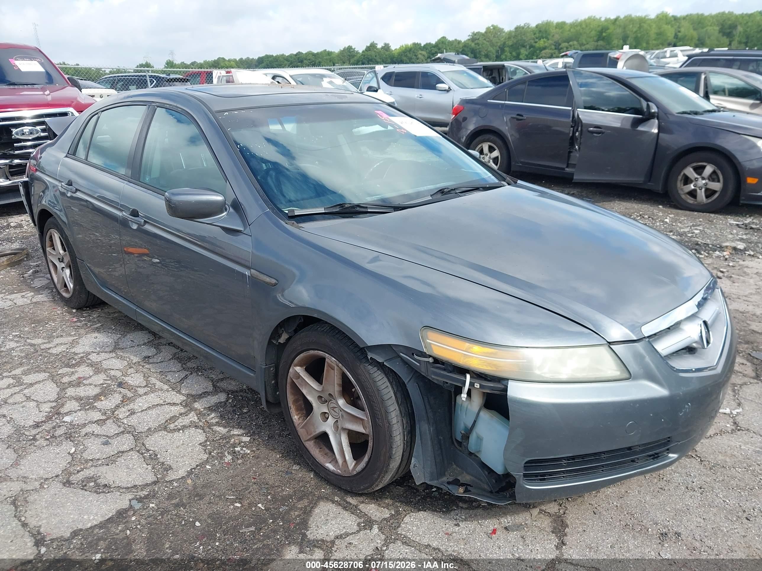 2005 Acura TL, VIN 19UUA66225A033207 — Зад