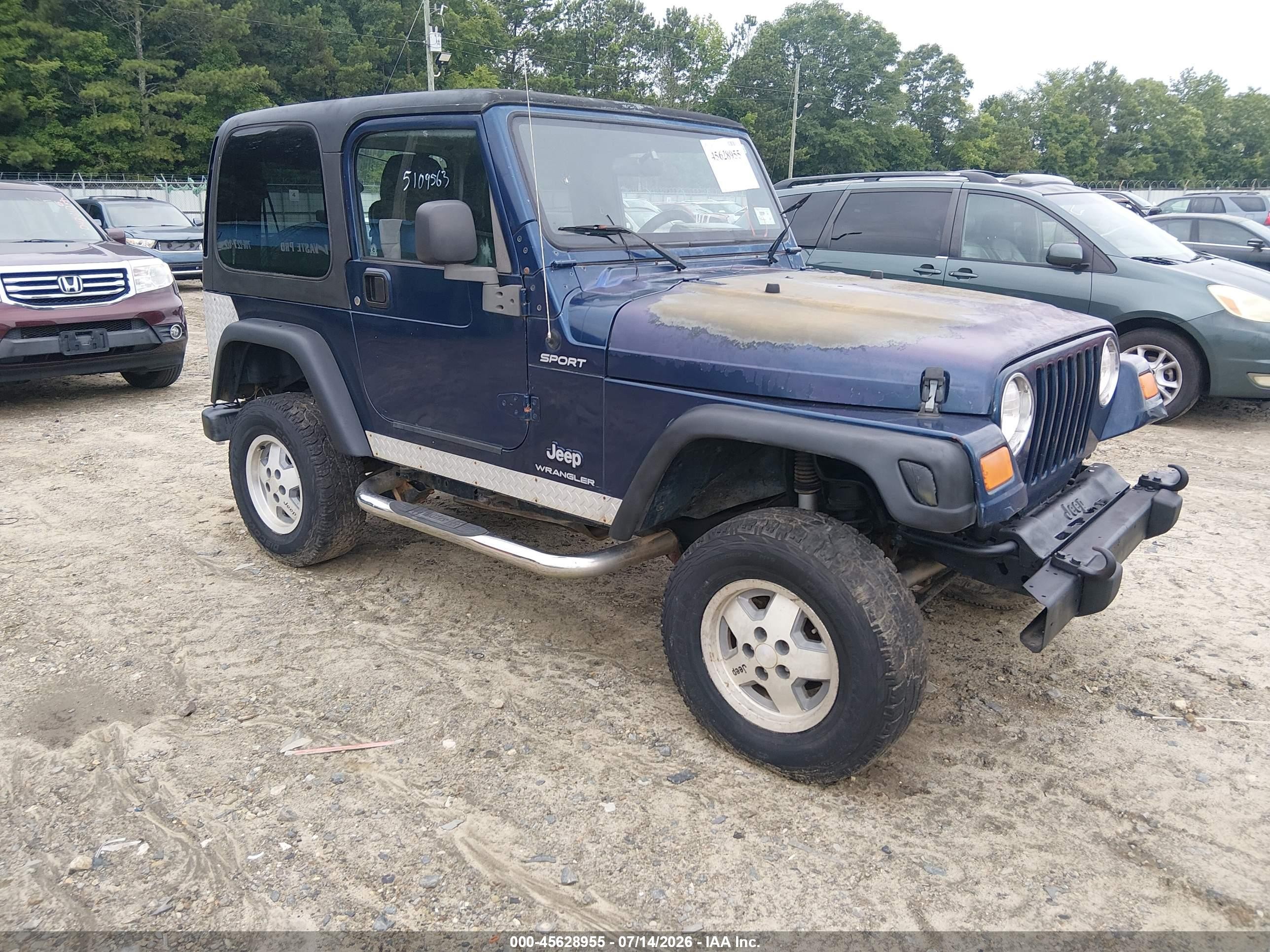 2003 Jeep Wrangler Sport, VIN 1J4FA49S13P341898 — Normal wear