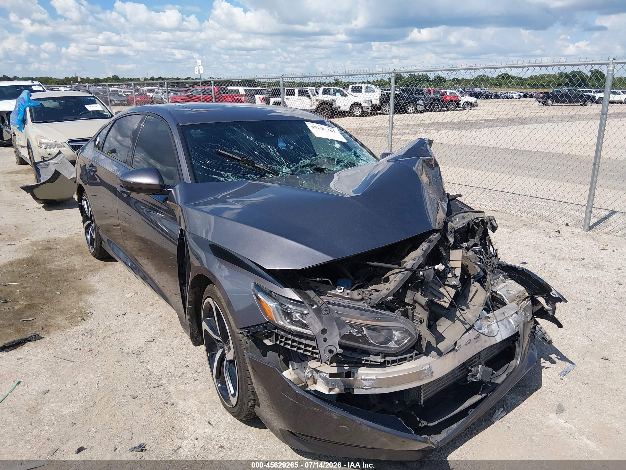 2019 Honda Accord Sport, VIN 1HGCV2F37KA033524 — Front end