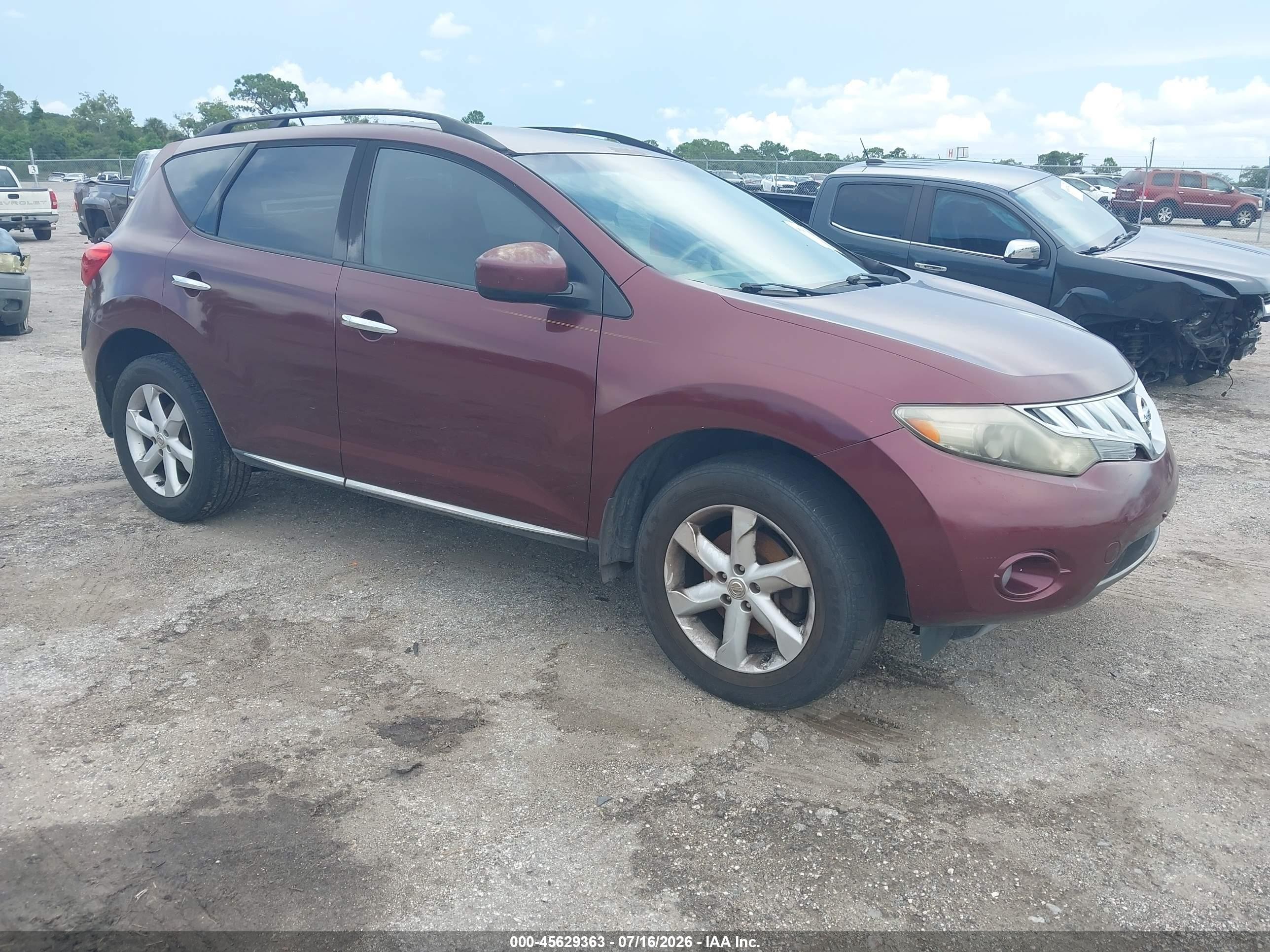 2009 Nissan Murano SL, VIN JN8AZ18U79W017464 — Normal wear