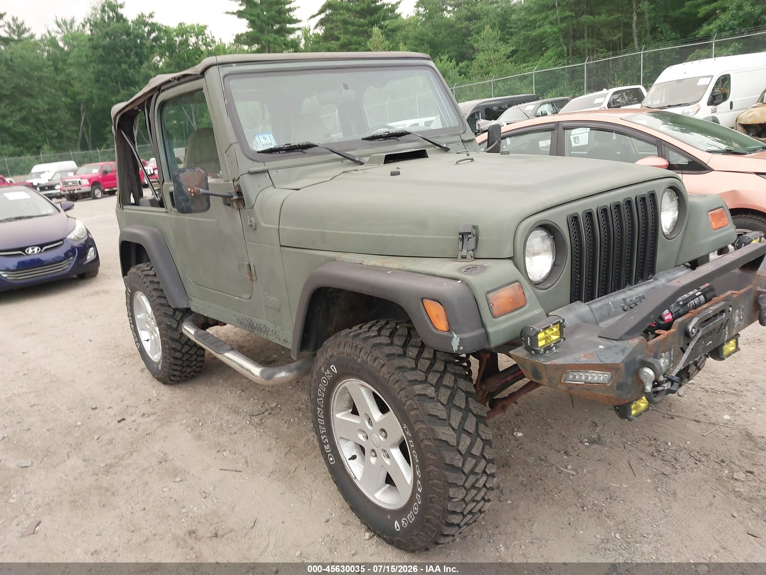 1999 Jeep Wrangler SE, VIN 1J4FY29P2XP429232 — Normal wear