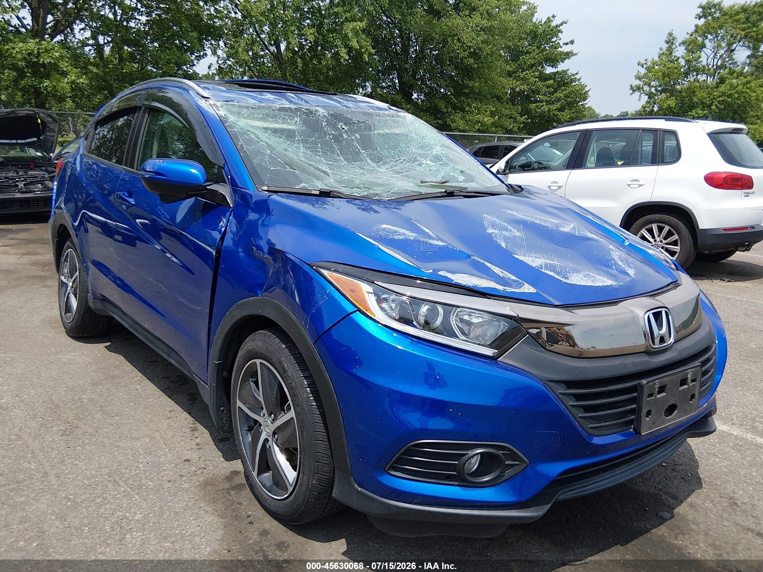 2022 Honda HR-V EX, VIN 3CZRU6H57NM734504 — Rollover