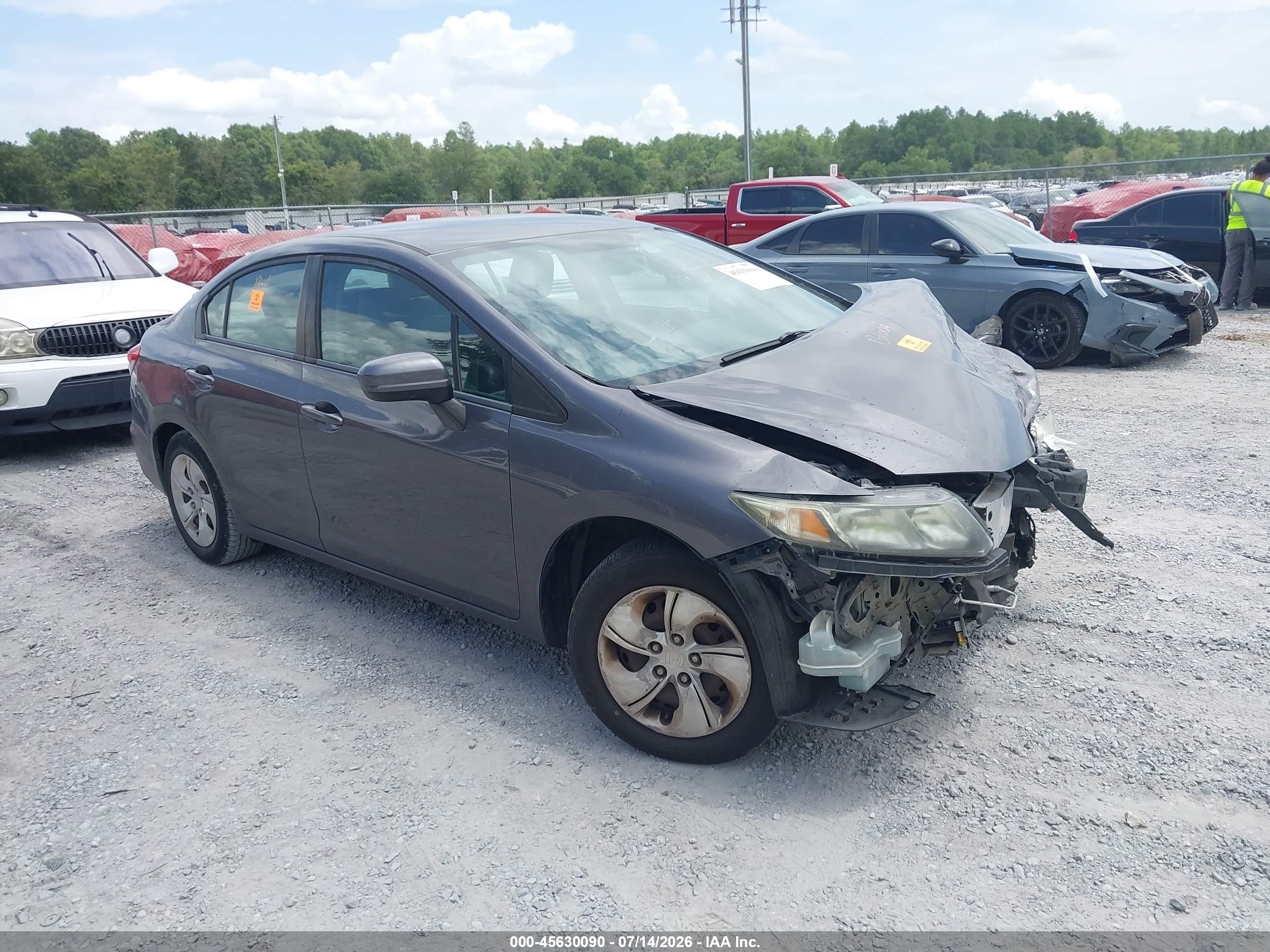 2014 Honda Civic LX, VIN 19XFB2F51EE033669 — Front end