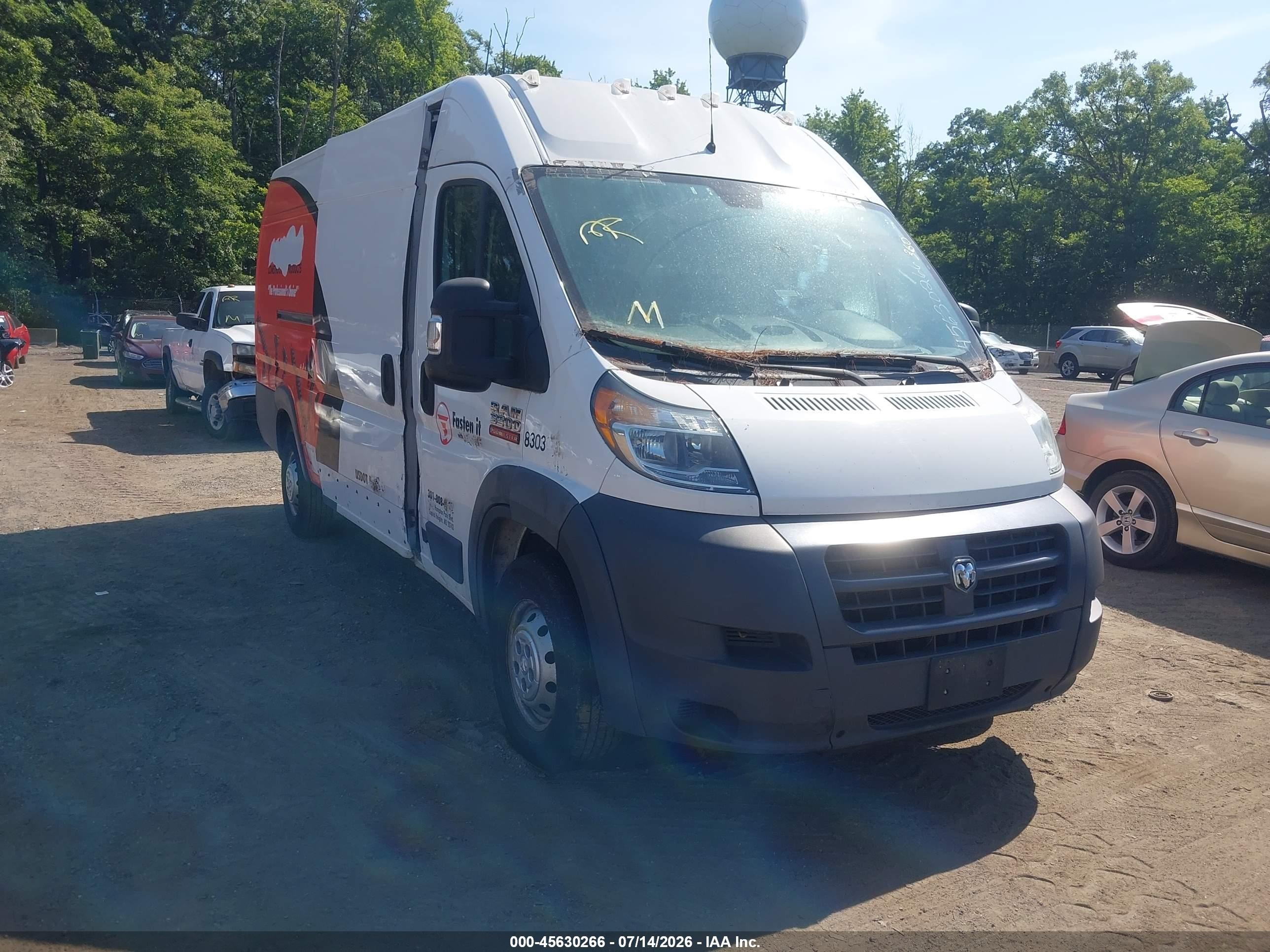 2017 Ram ProMaster Cargo, VIN 3C6URVJG7HE528158 — Normal wear