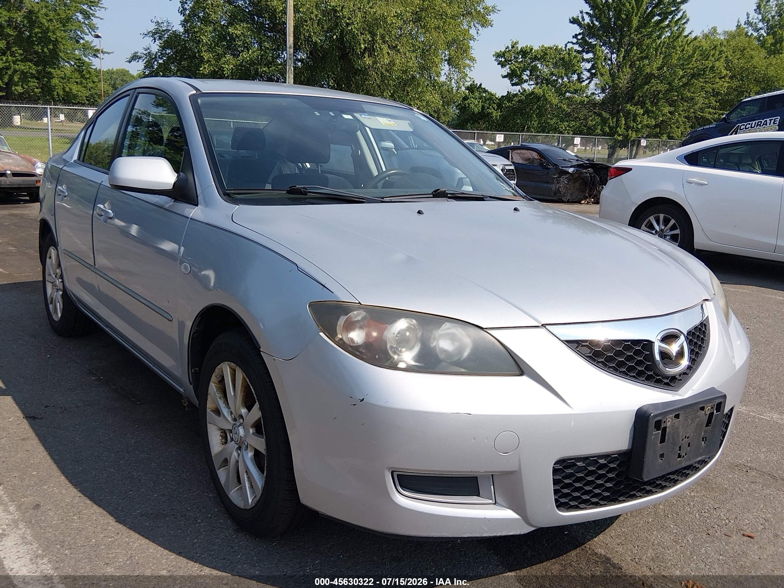 2007 Mazda 3 i Touring, VIN JM1BK12G971749483 — Rear end