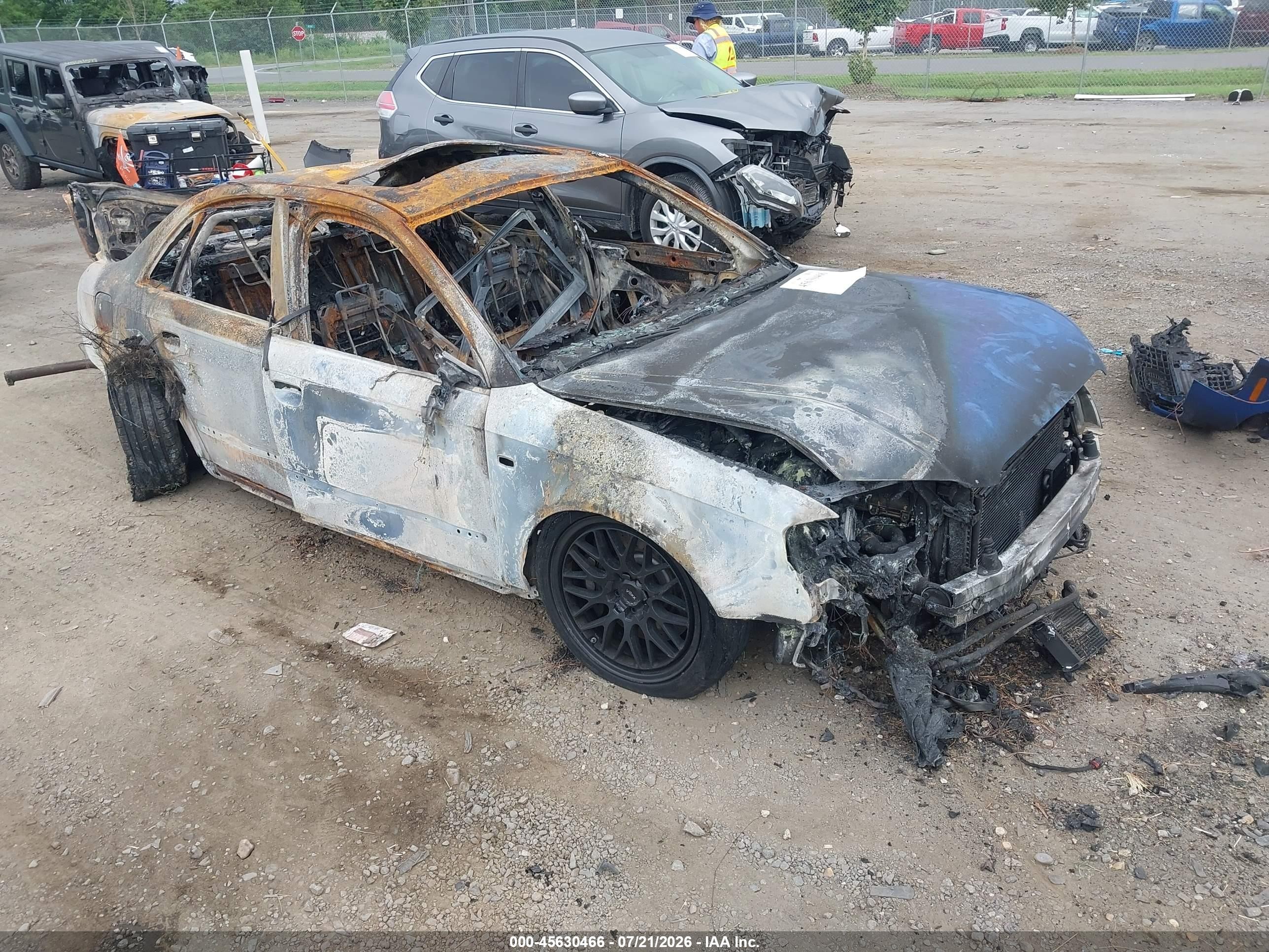 2007 Audi S4, VIN WAUGL78E27A206677 — Burn