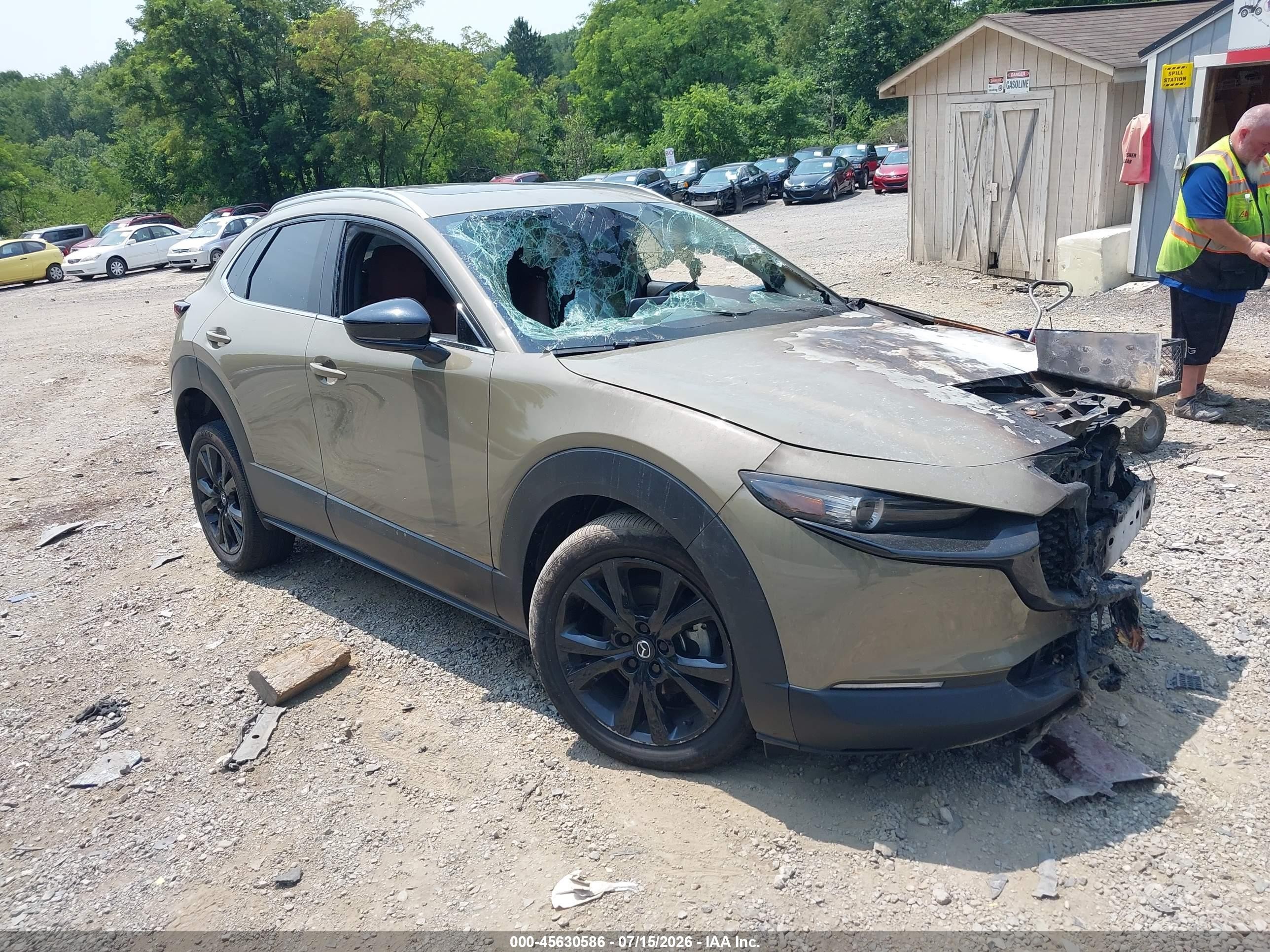 2024 Mazda CX-30 Carbon Edition, VIN 3MVDMBXY3RM608293 — Engine fire