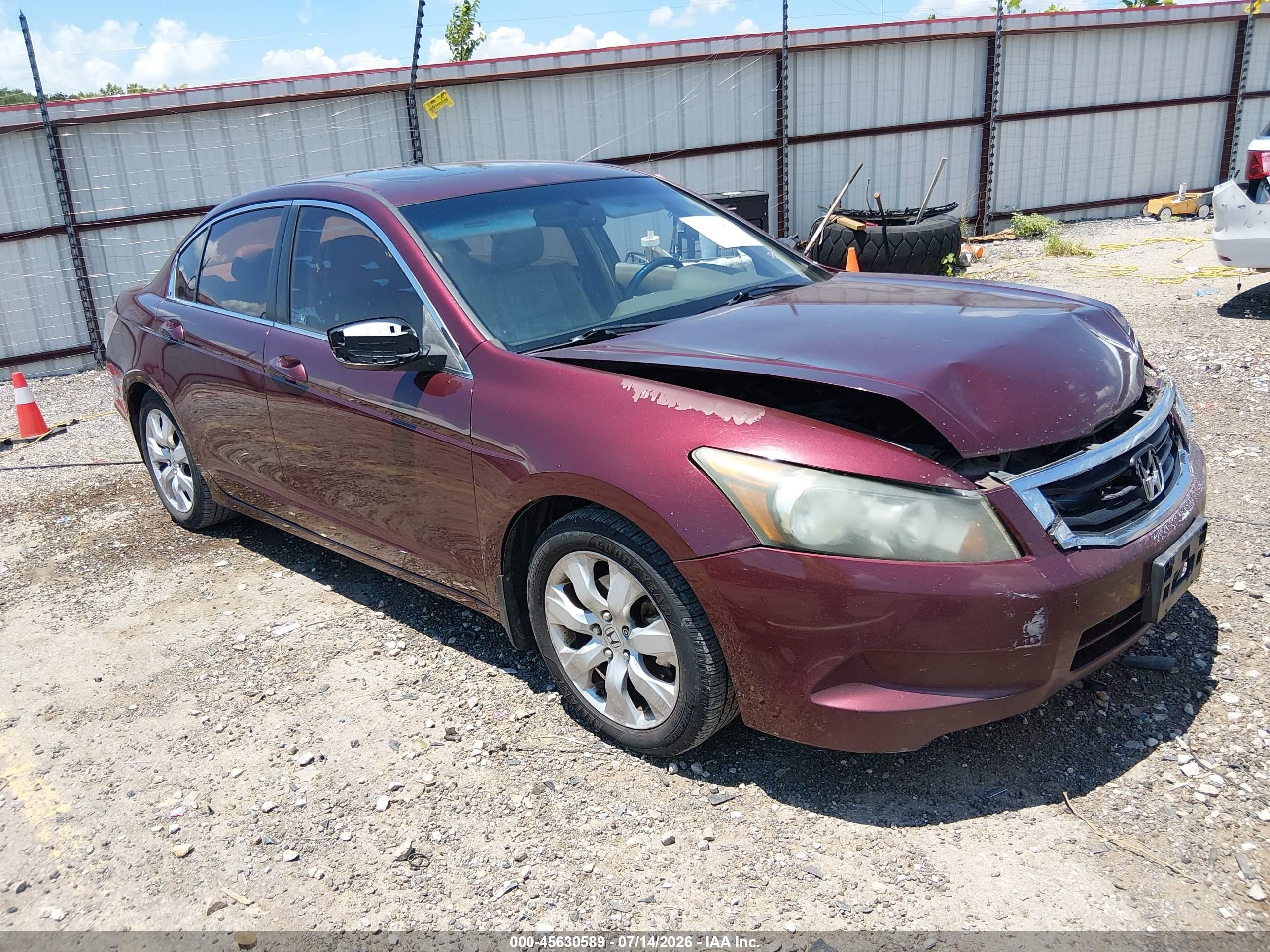 2010 Honda Accord EX-L, VIN 1HGCP2F83AA047537 — Front end
