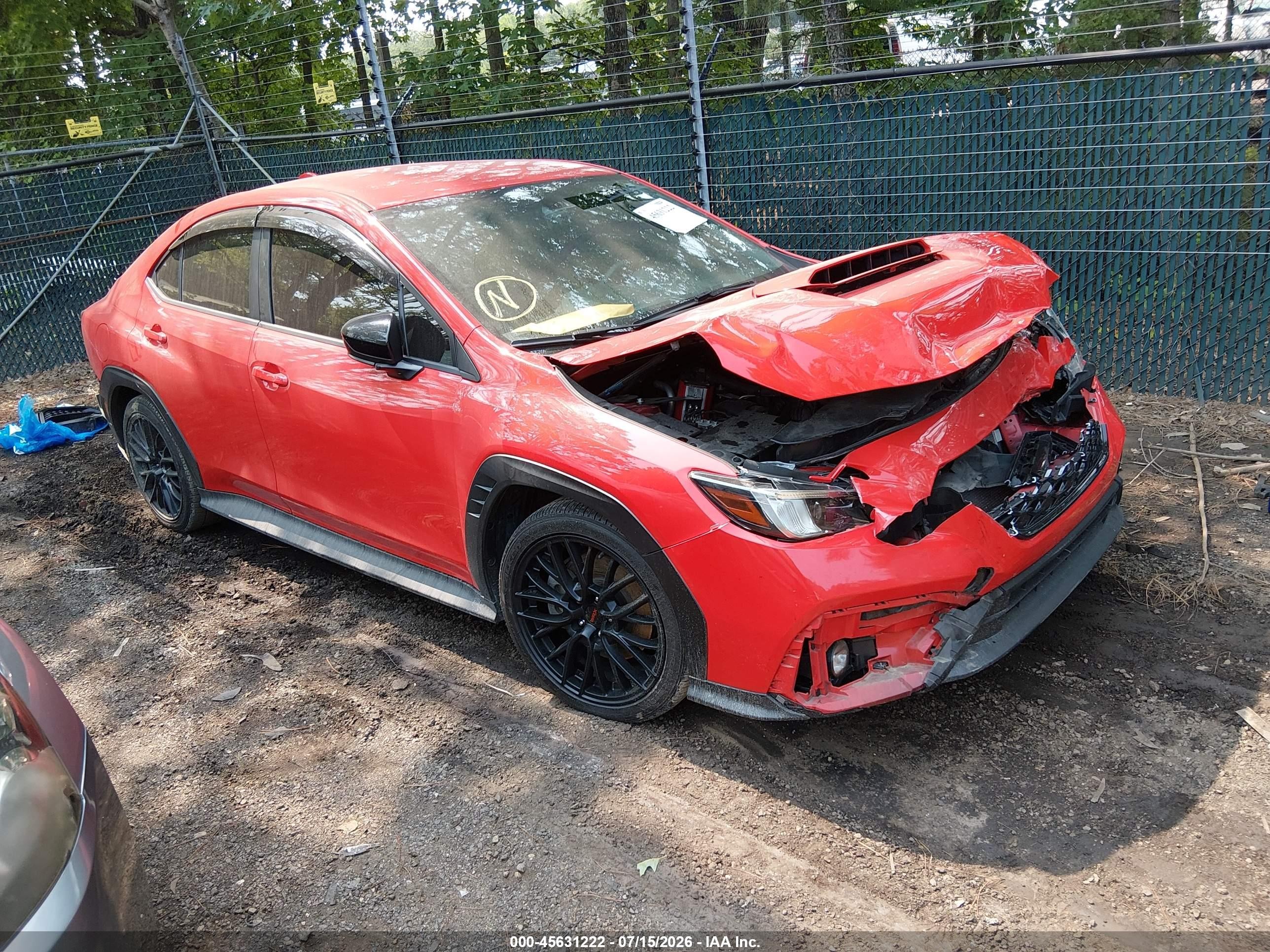 2022 Subaru WRX Premium, VIN JF1VBAF61N9007081 — Front end