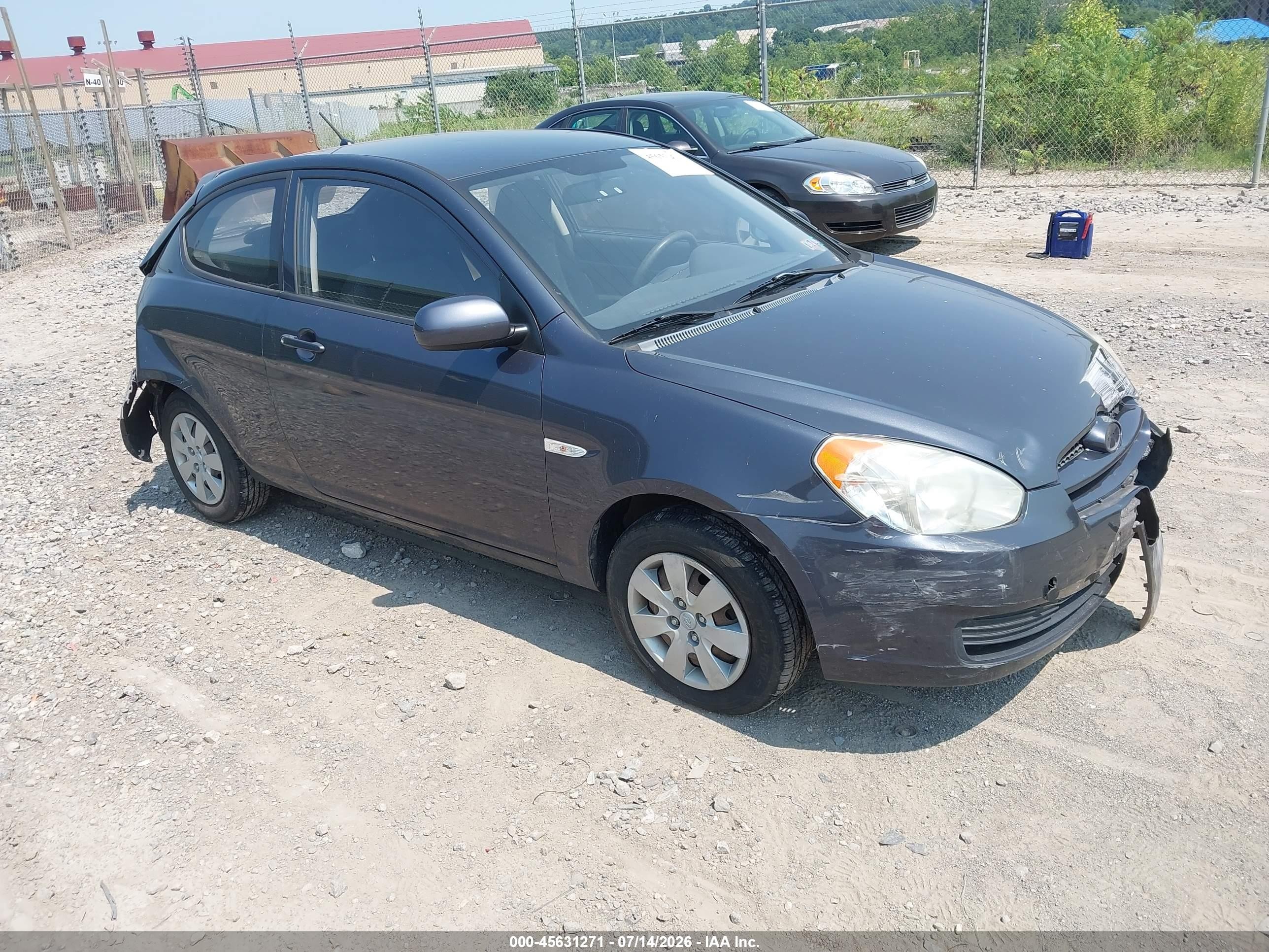 2010 Hyundai Accent Blue, VIN KMHCM3ACXAU167340 — Front end