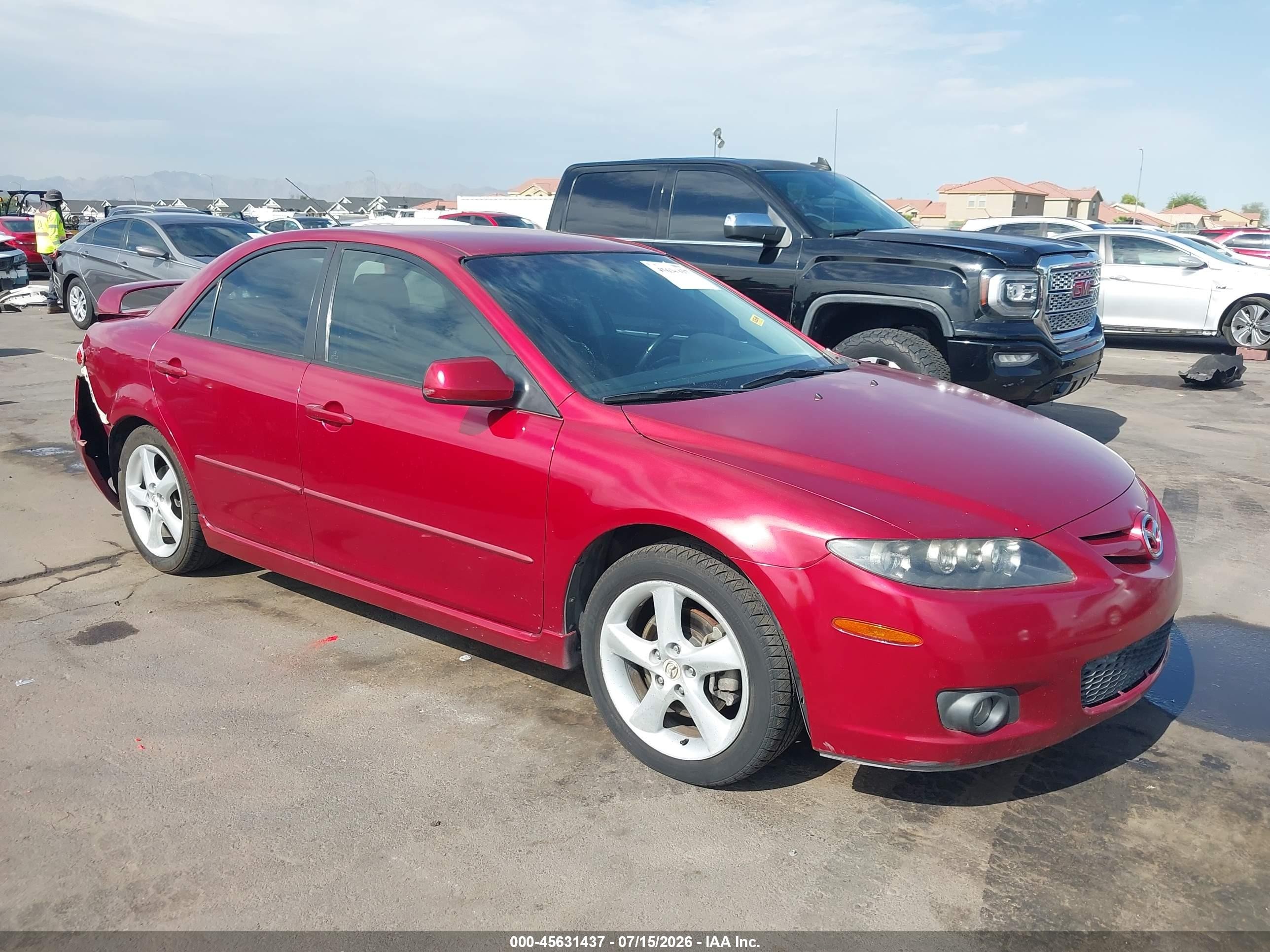 2006 Mazda 6 i, VIN 1YVHP80CX65M29658 — Rear end