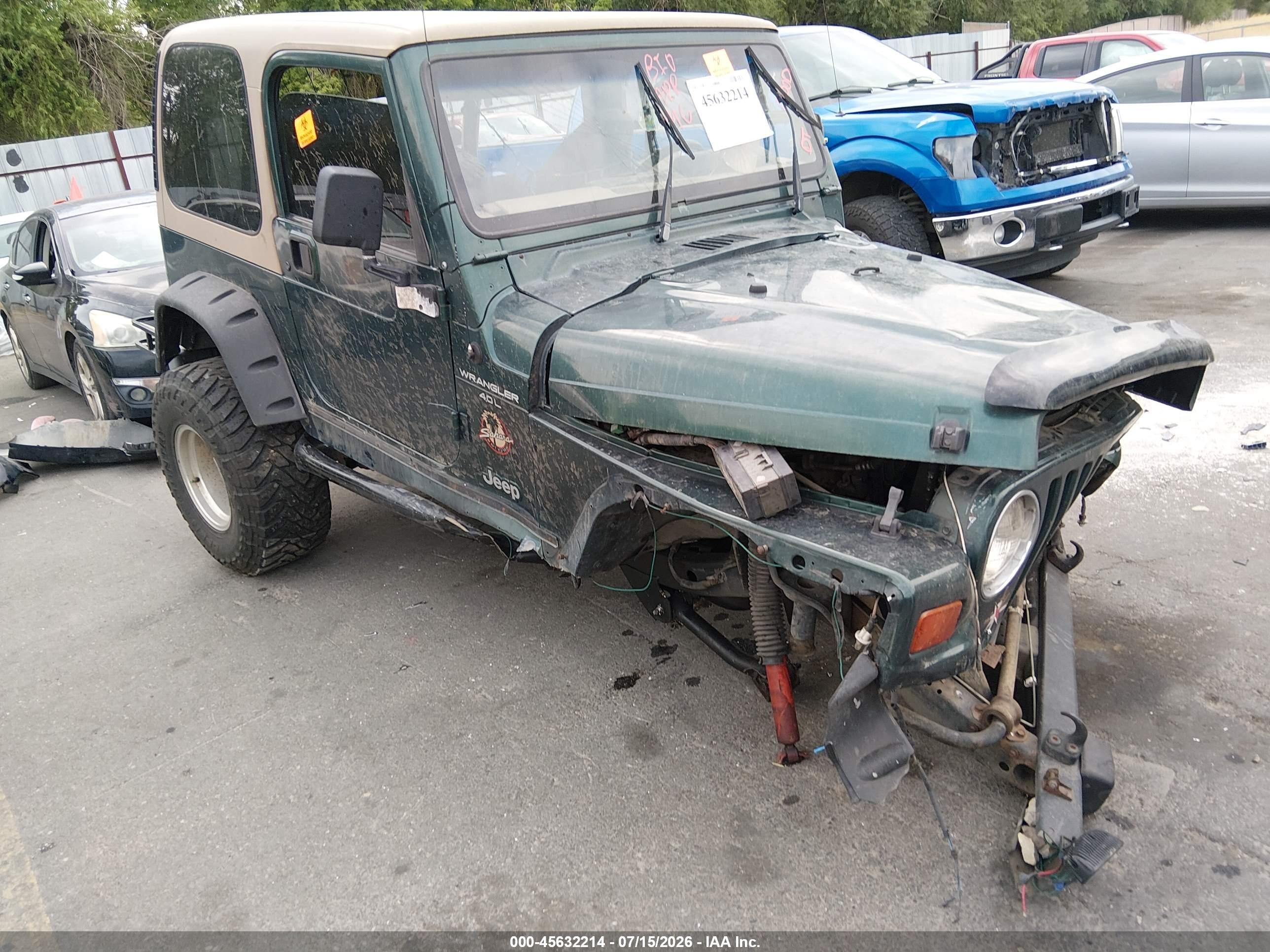 1999 Jeep Wrangler Sahara, VIN 1J4FY49S9XP401783 — Rollover