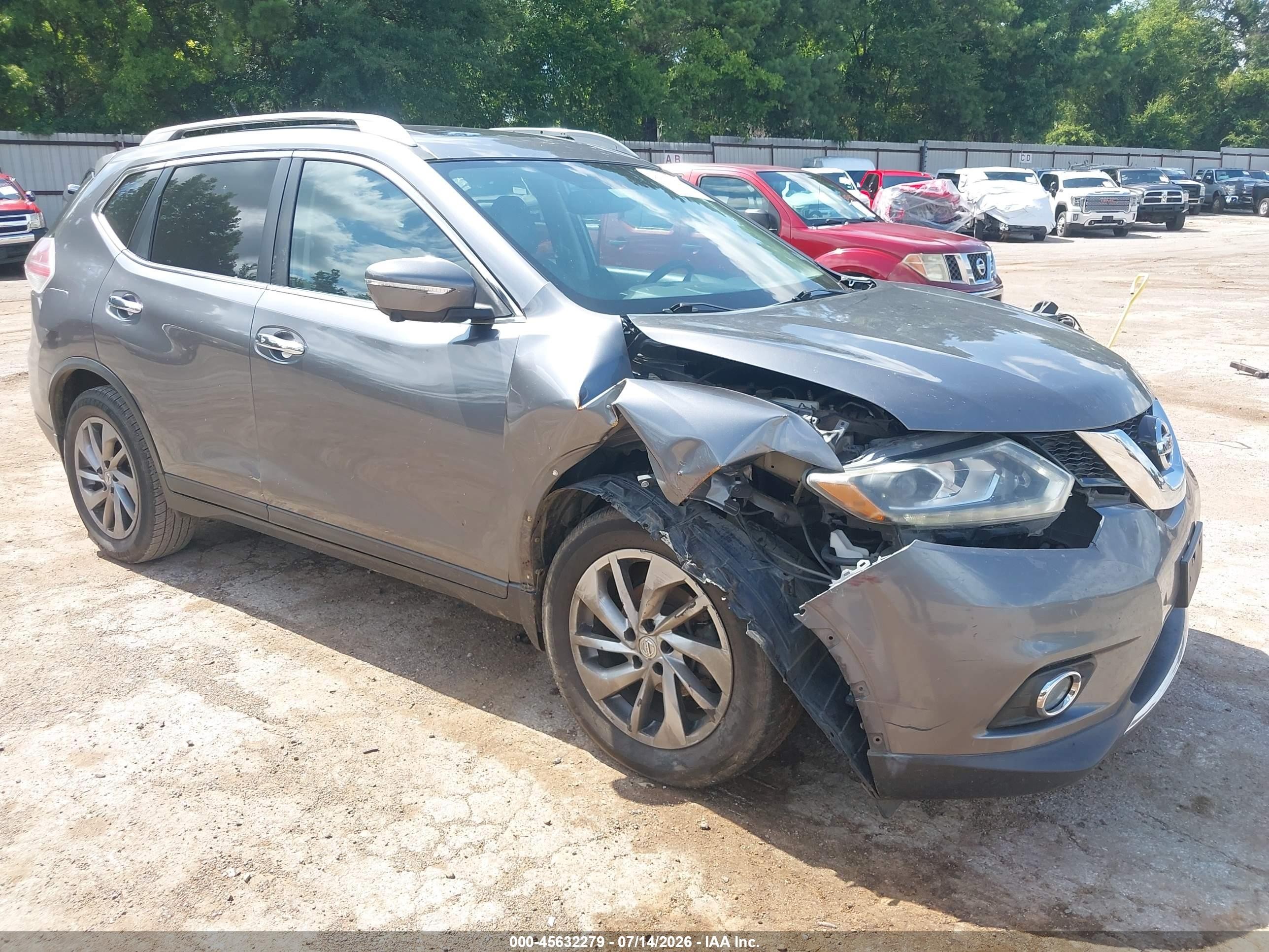 2014 Nissan Rogue SL, VIN 5N1AT2MT2EC802899 — Бок