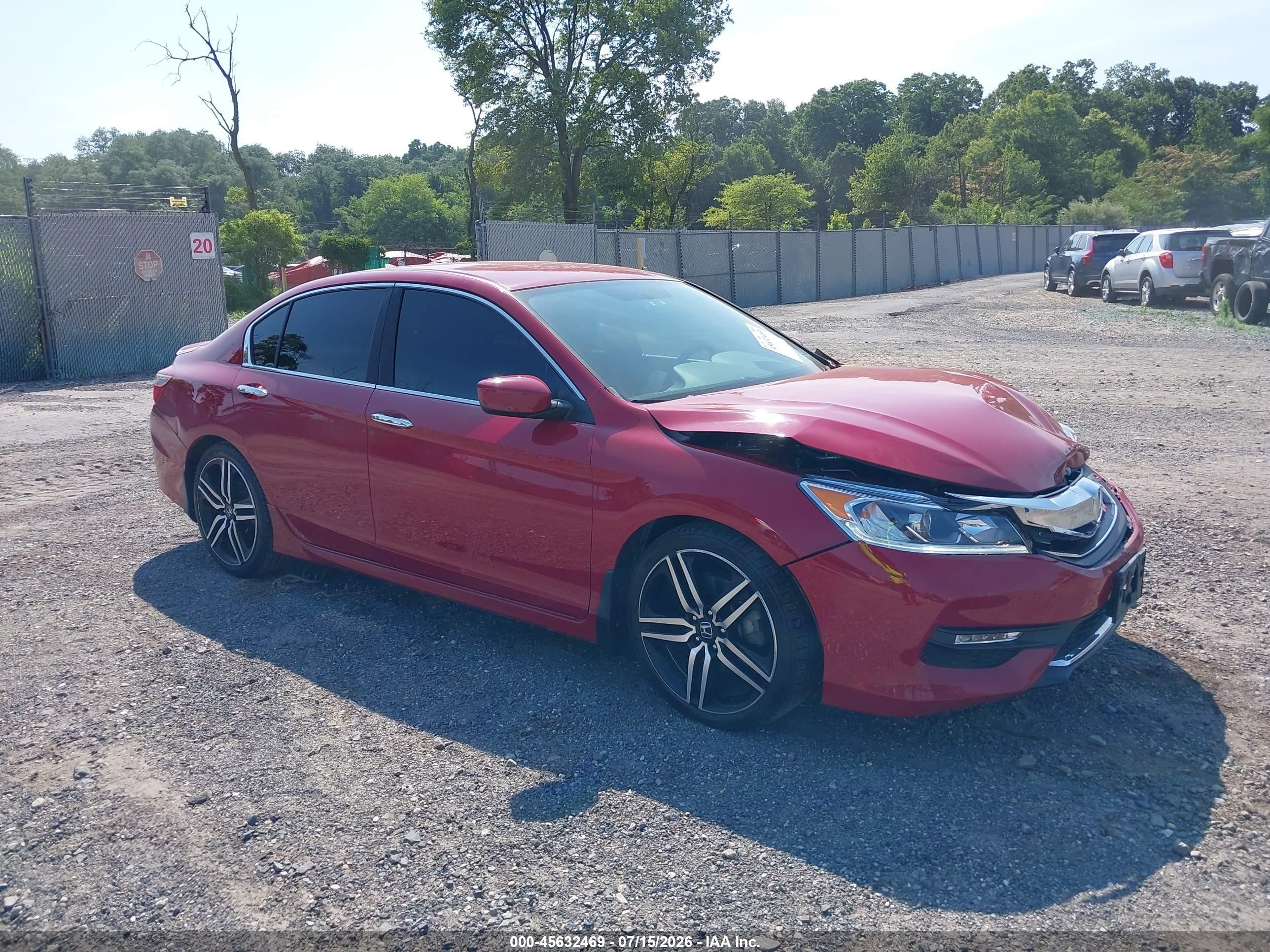 2016 Honda Accord Sport, VIN 1HGCR2F51GA241282 — Front end