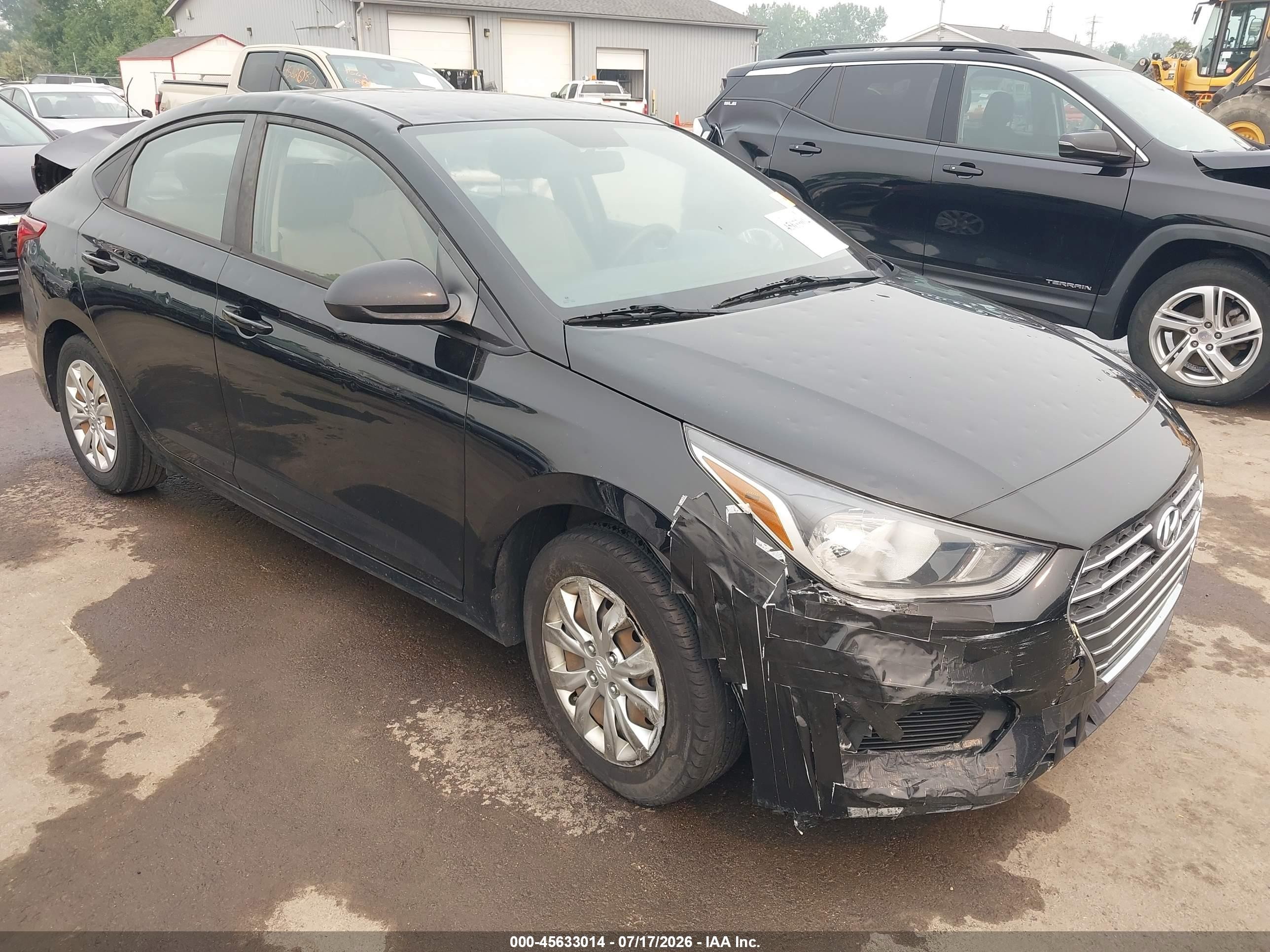 2019 Hyundai Accent SEL, VIN 3KPC24A3XKE038921 — Hail