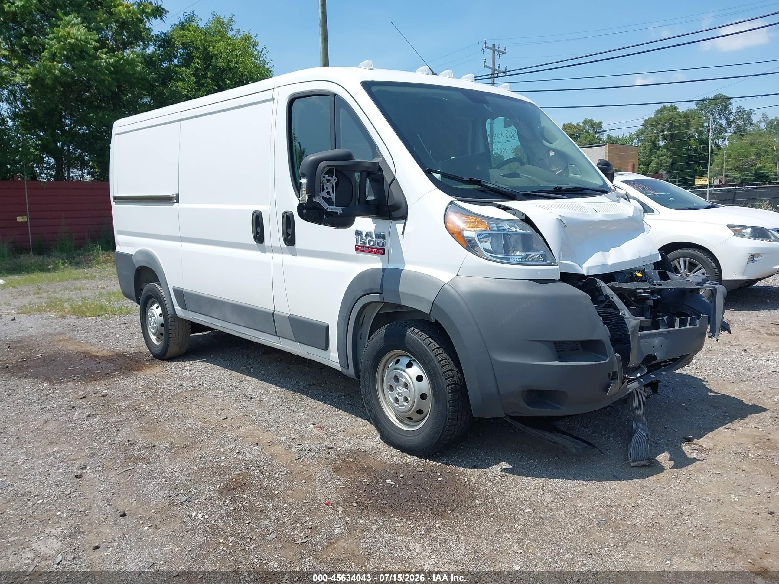 2018 Ram ProMaster Cargo, VIN 3C6TRVAG9JE110900 — Front end