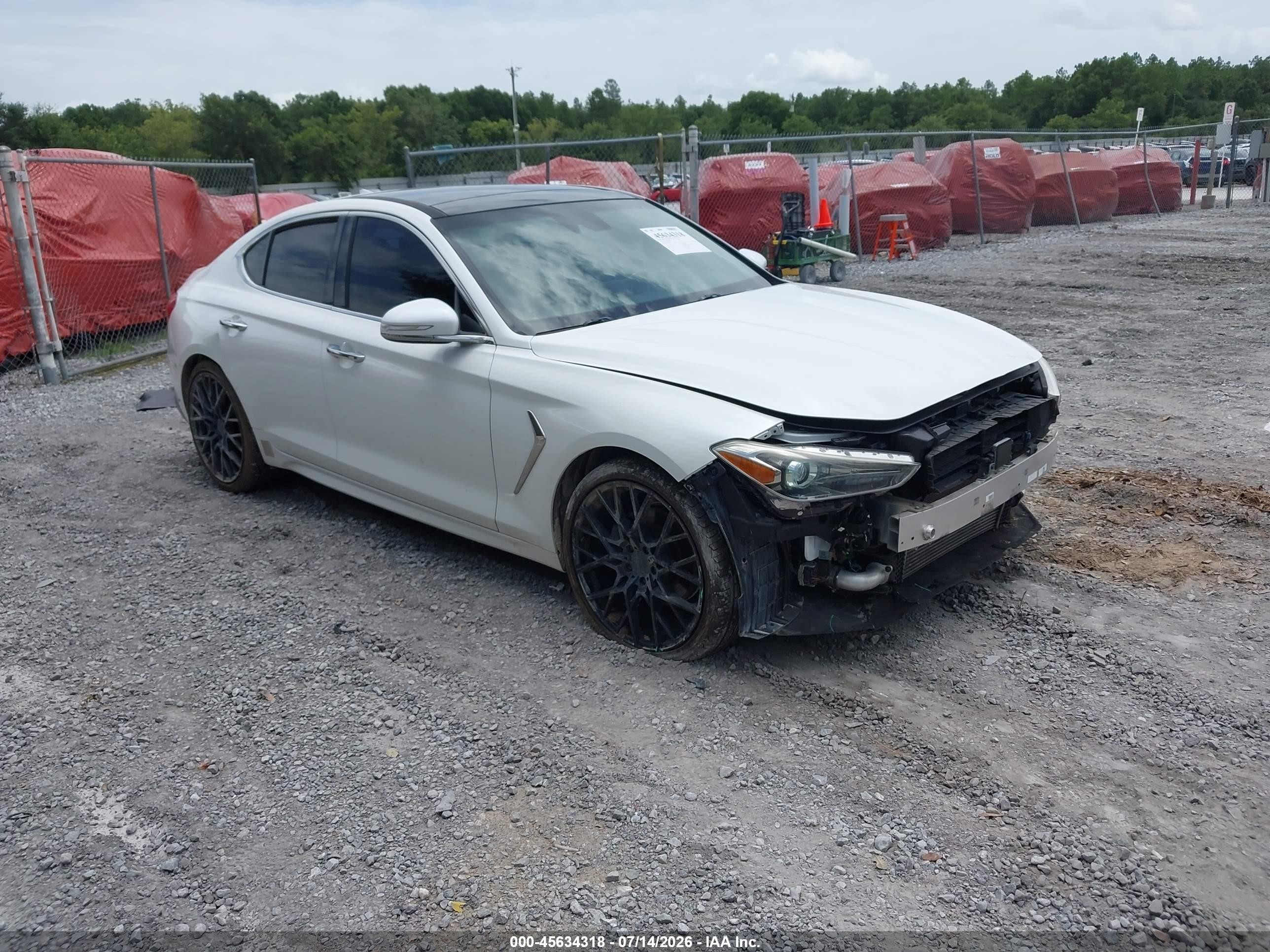2020 Genesis G70 2.0T, VIN KMTG34LA8LU051147 — Front end