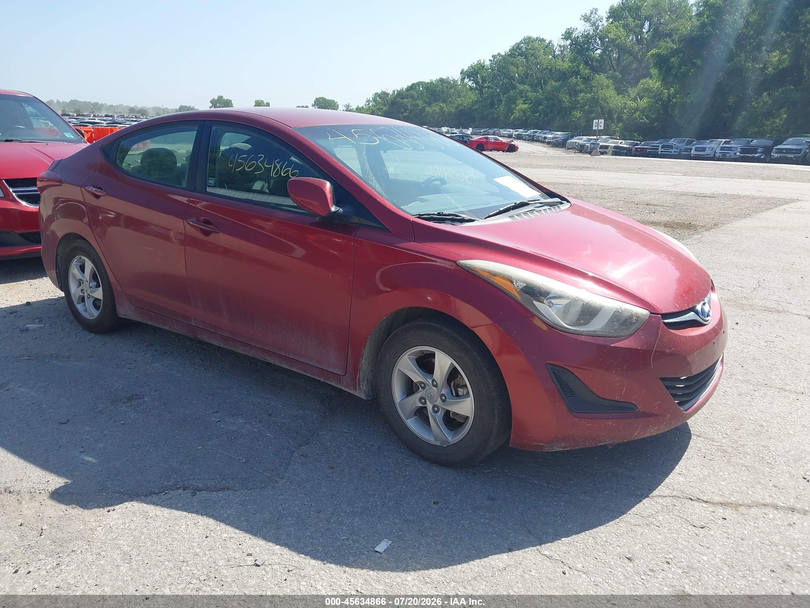 2014 Hyundai Elantra SE, VIN 5NPDH4AE0EH486296 — Normal wear
