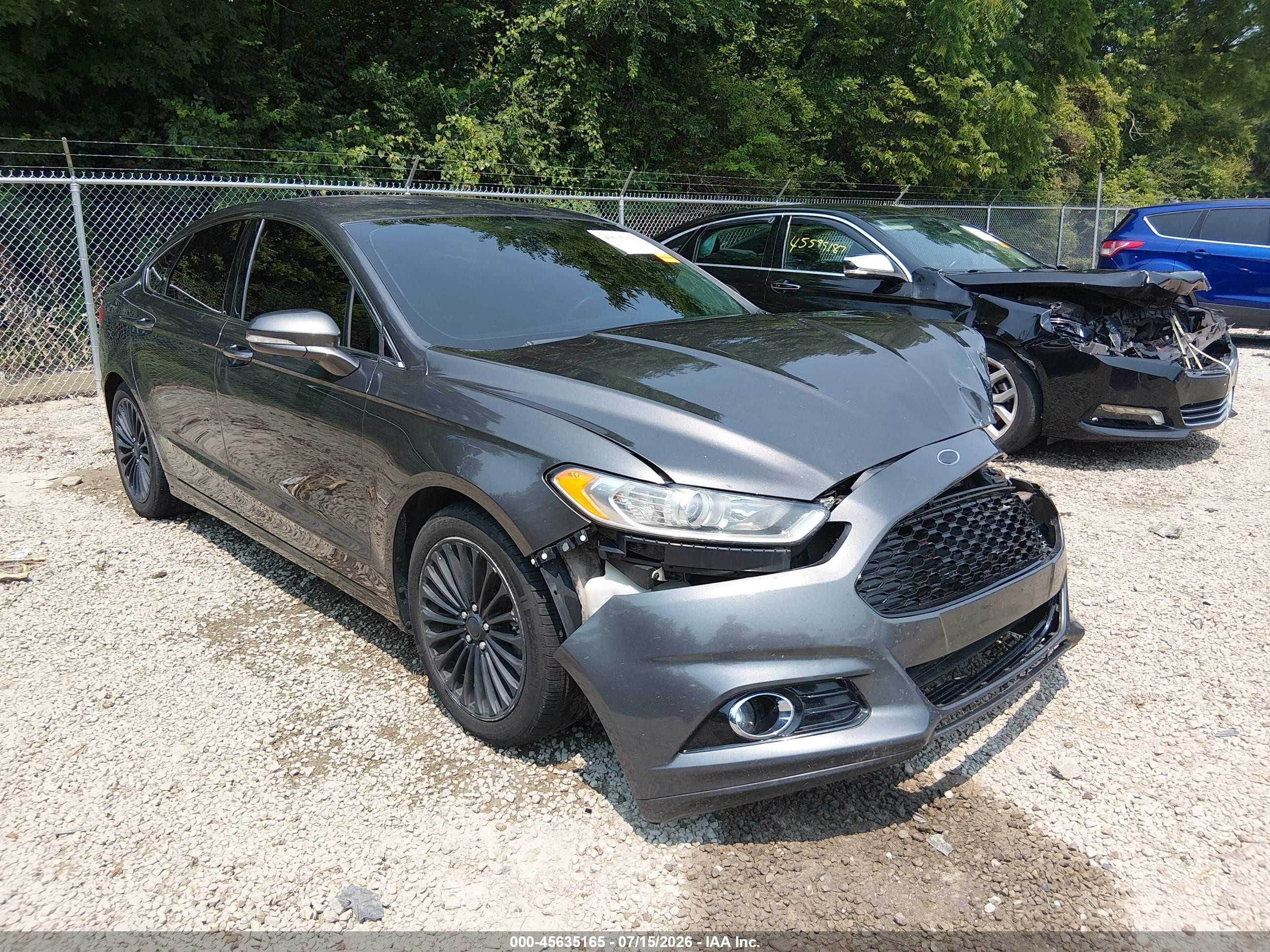 2016 Ford Fusion Titanium, VIN 3FA6P0K99GR179382 — Front end