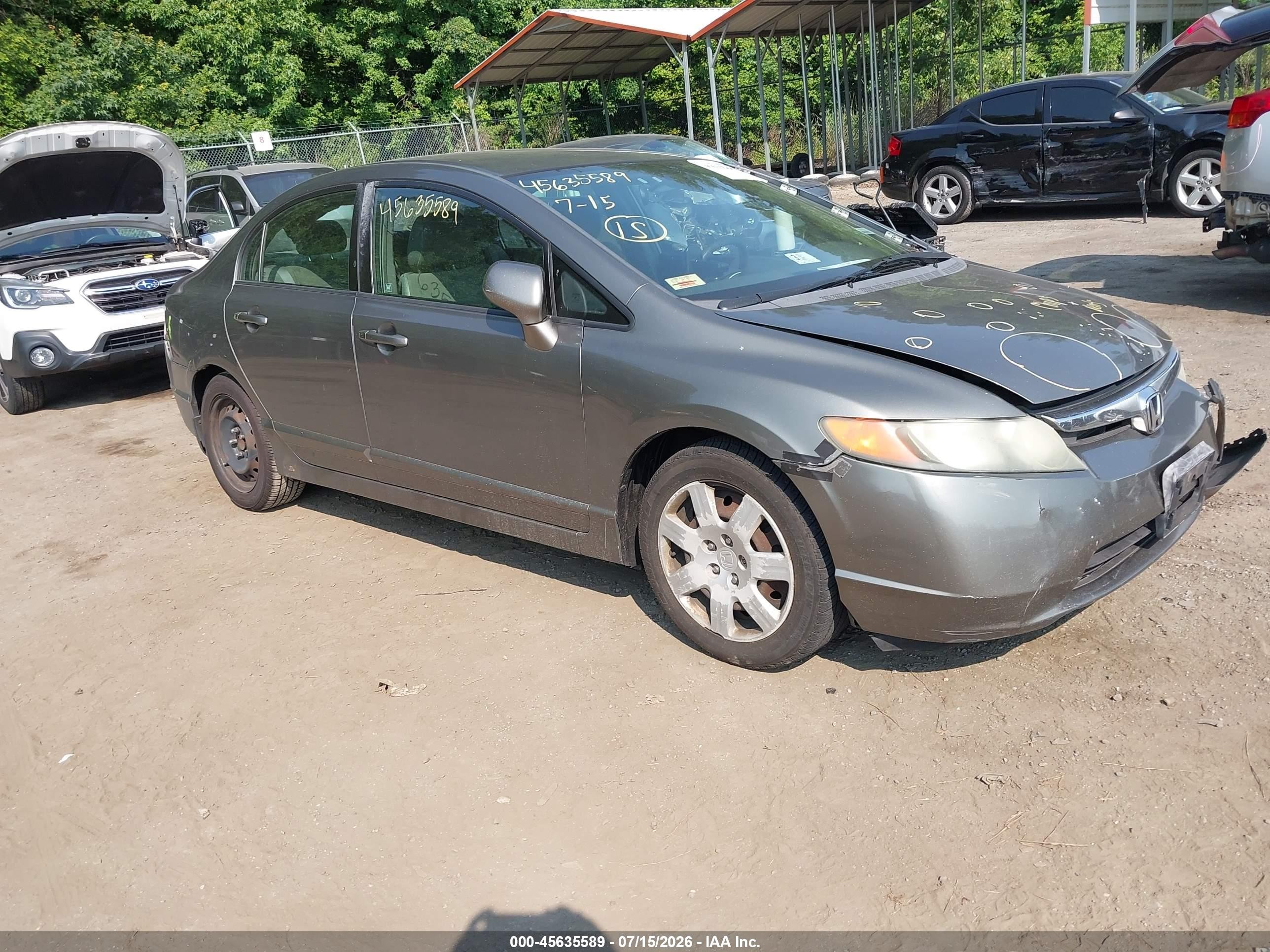 2007 Honda Civic LX, VIN 2HGFA165X7H315329 — По всему кузову