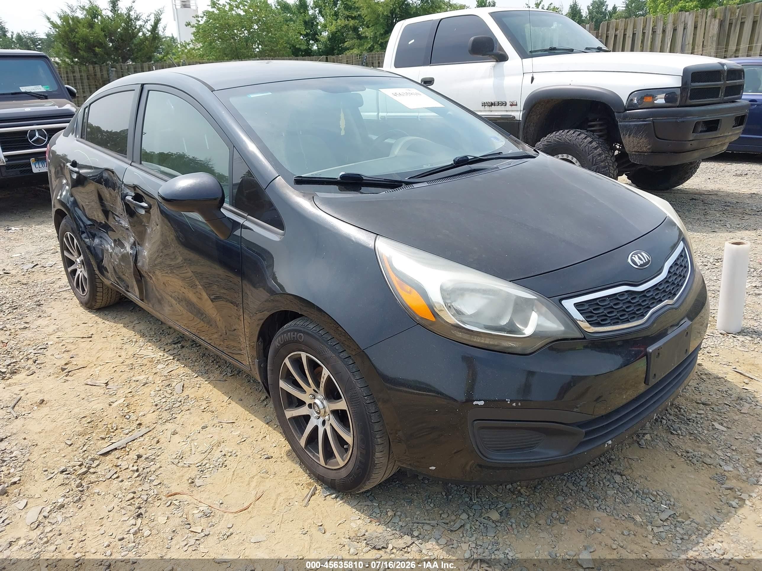 2013 Kia Rio EX, VIN KNADN4A30D6139046 — Side