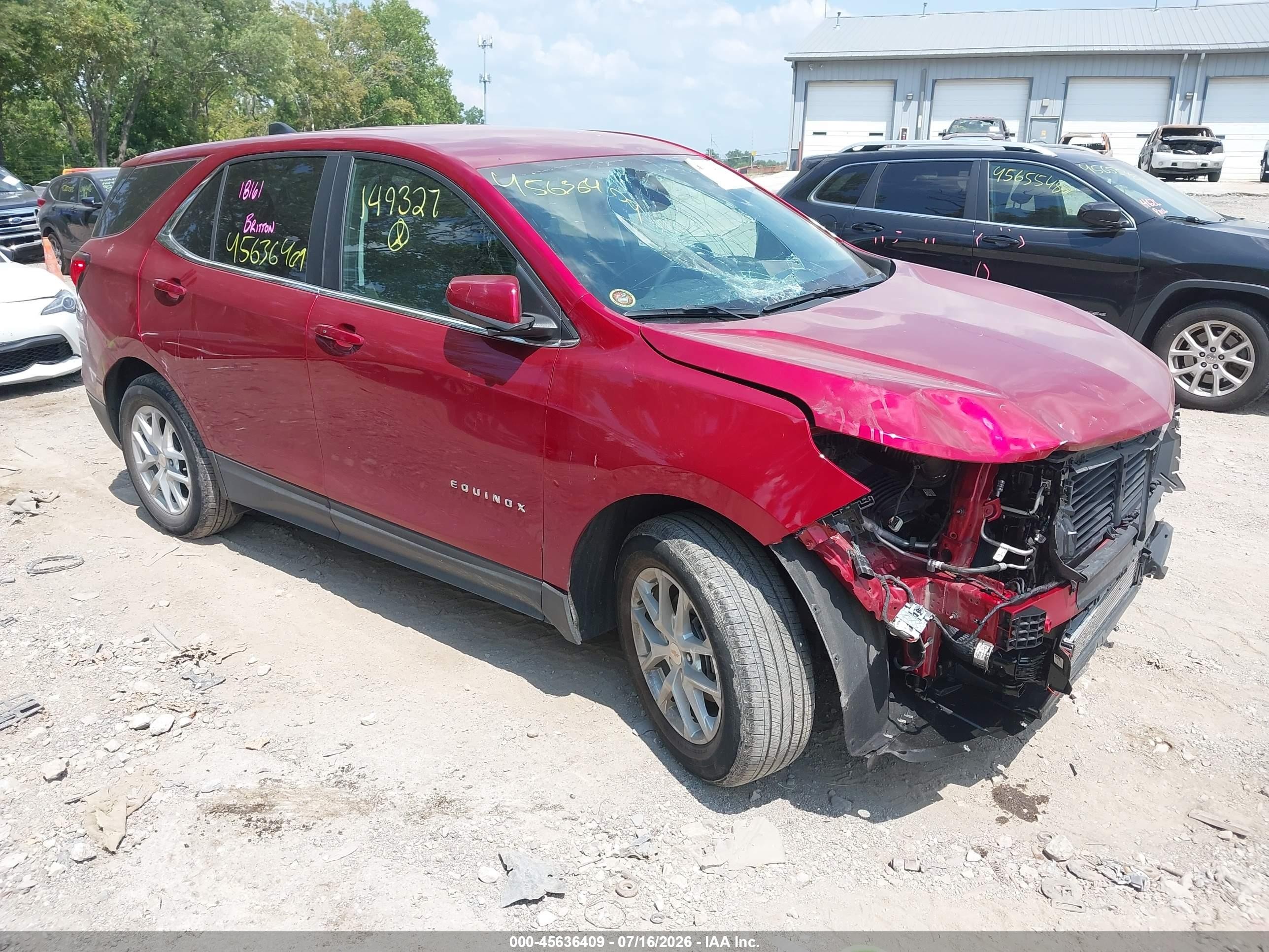 2023 Chevrolet Equinox LT, VIN 3GNAXKEGXPL149327 — Перед