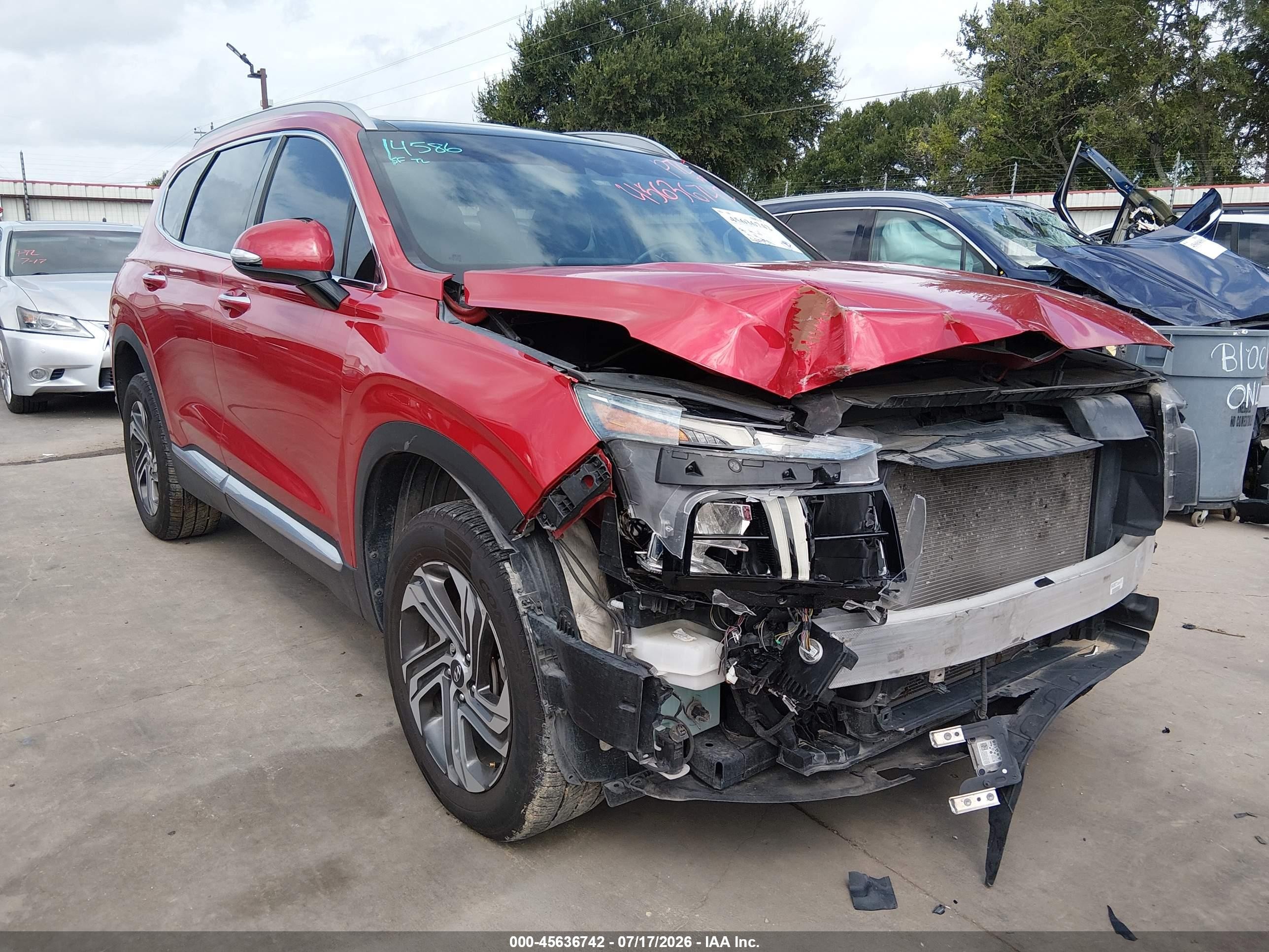 2022 Hyundai Santa Fe SEL, VIN 5NMS3DAJ0NH478117 — Front end
