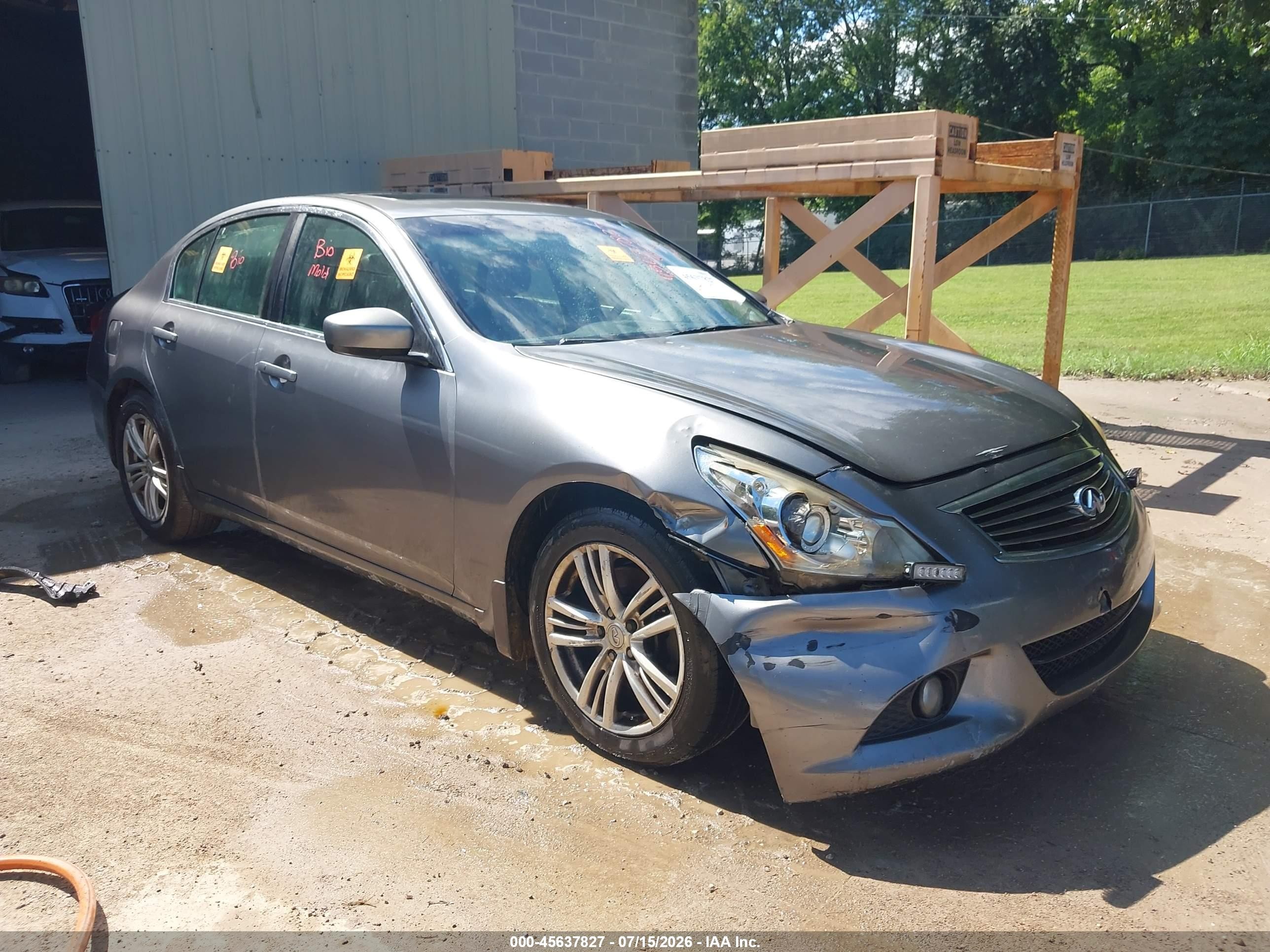 2010 Infiniti G37 Journey, VIN JN1CV6AP5AM407595 — Биологическое загрязнение