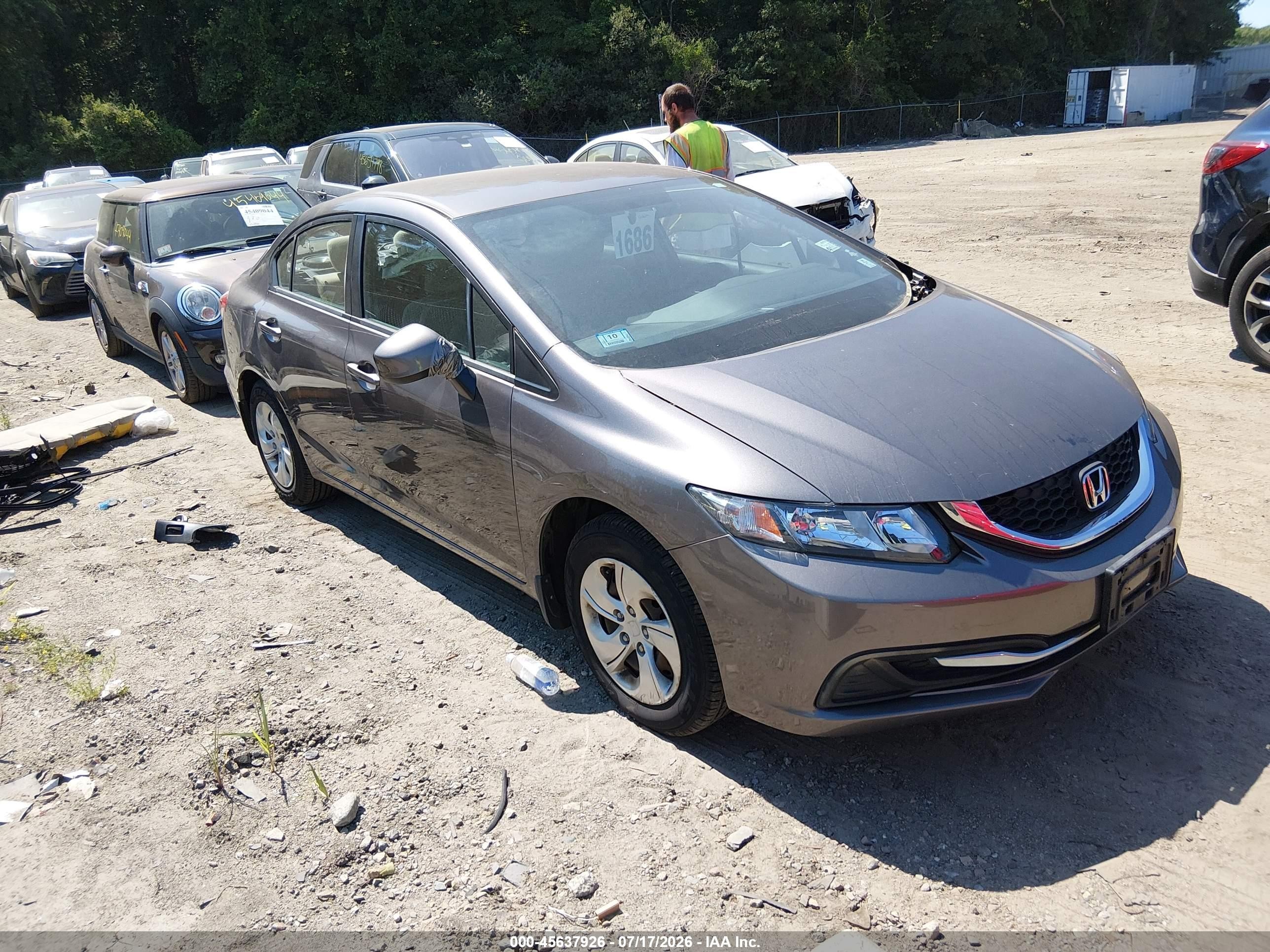 2013 Honda Civic LX, VIN 19XFB2F57DE228657 — Roof
