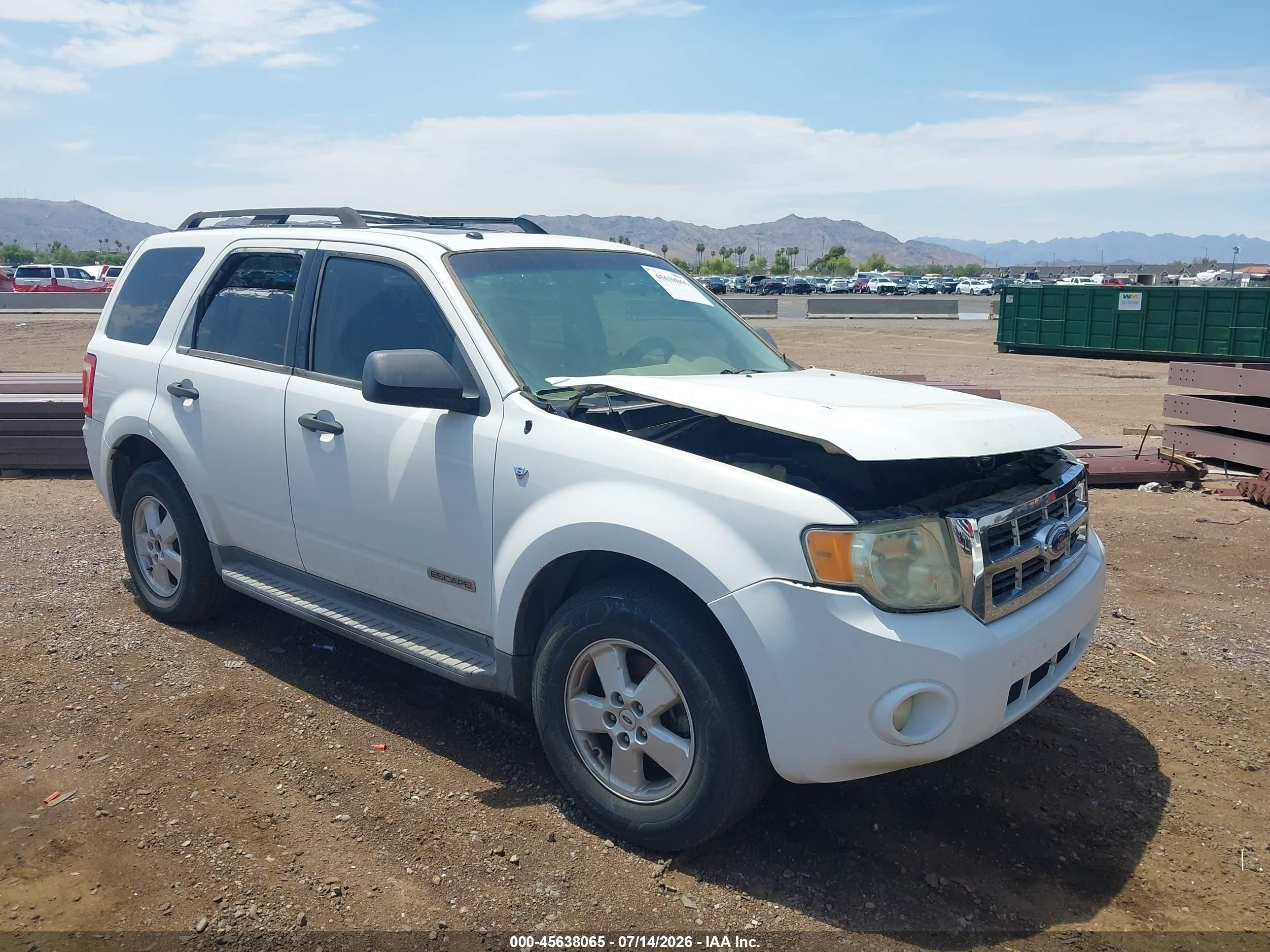 2008 Ford Escape XLT, VIN 1FMCU03118KB91977 — Обычный износ