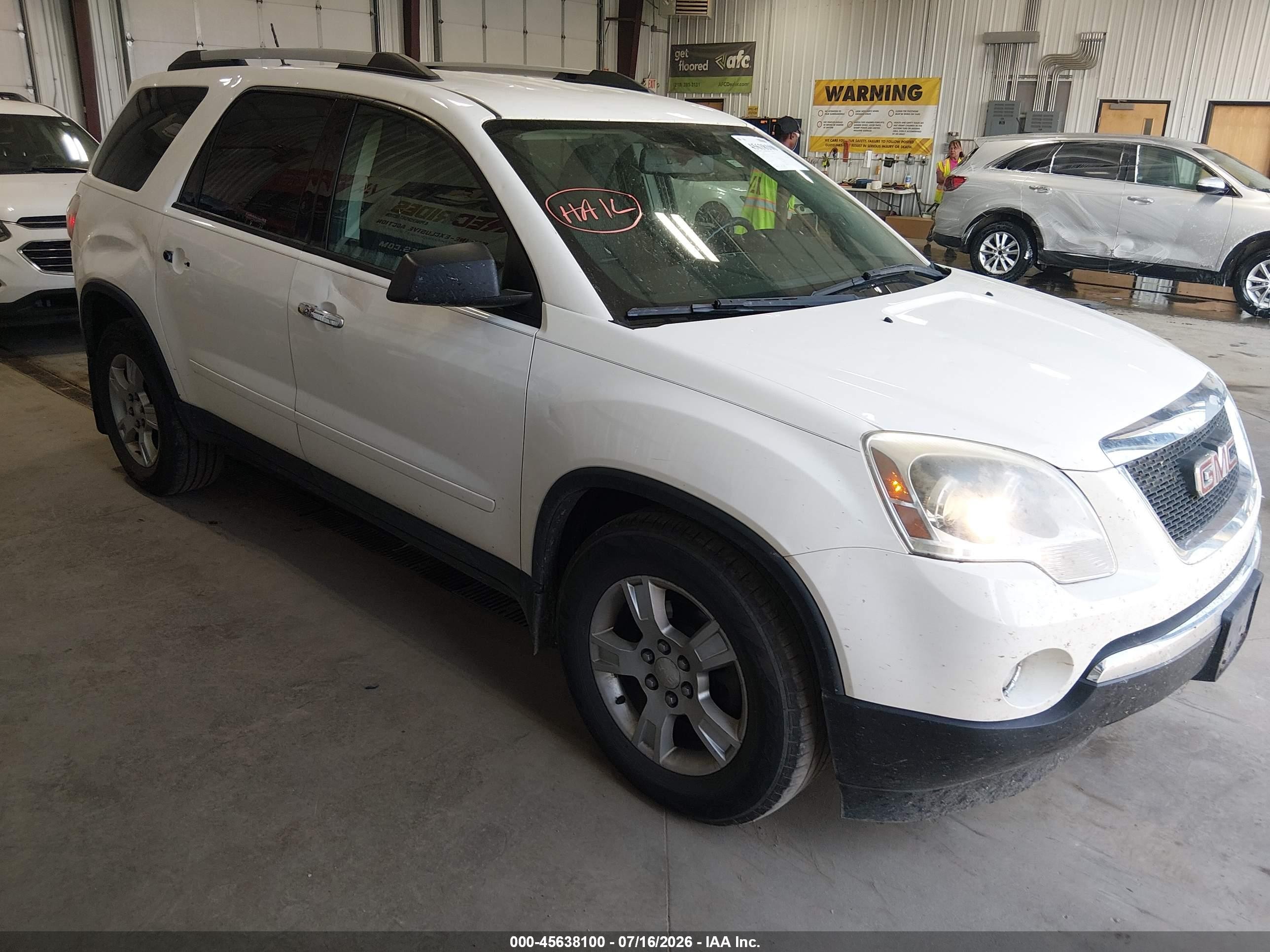 2011 GMC Acadia SLE, VIN 1GKKRPED8BJ371704 — Град