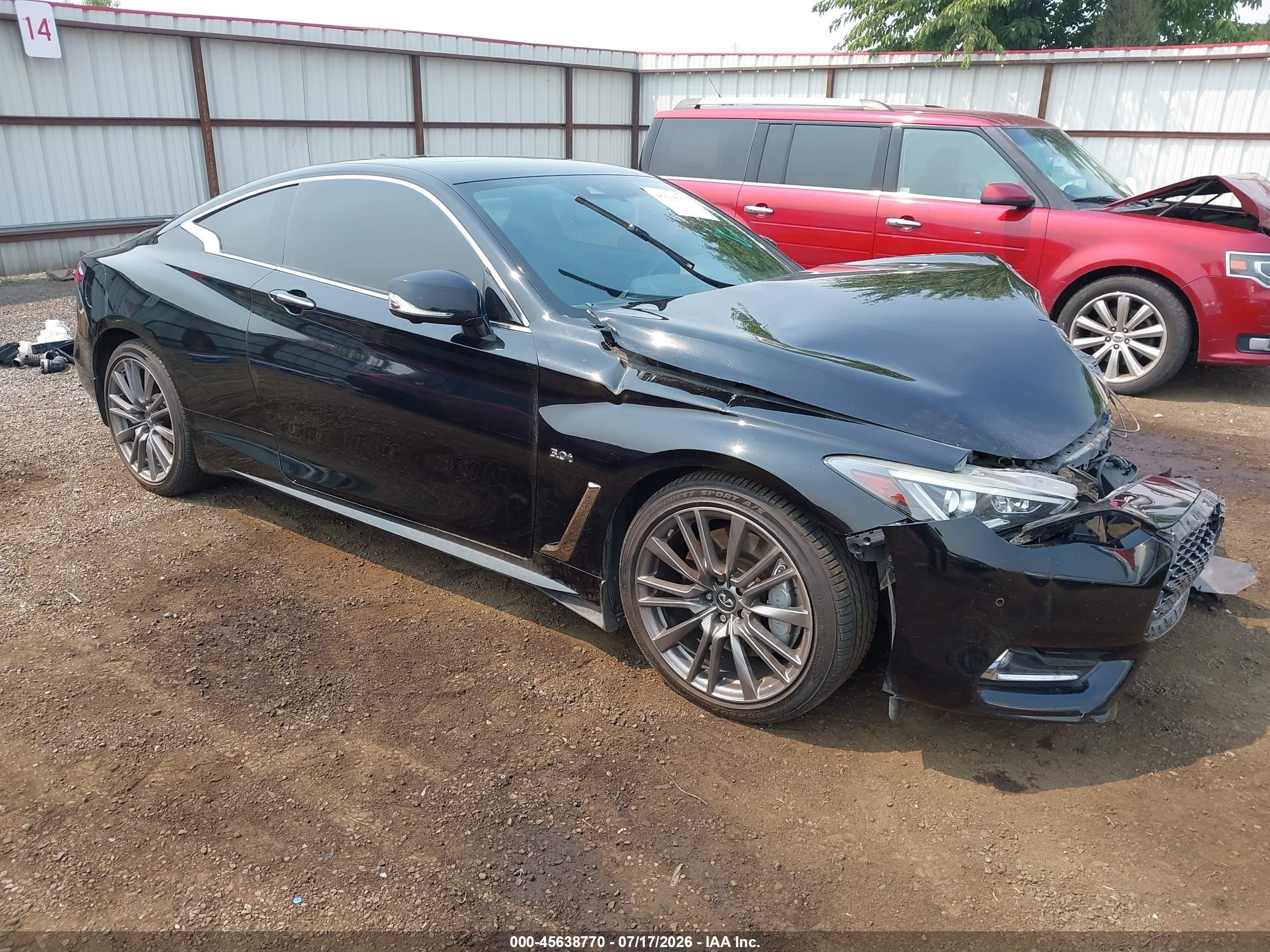 2017 Infiniti Q60 Premium, VIN JN1EV7EL2HM553503 — Перед
