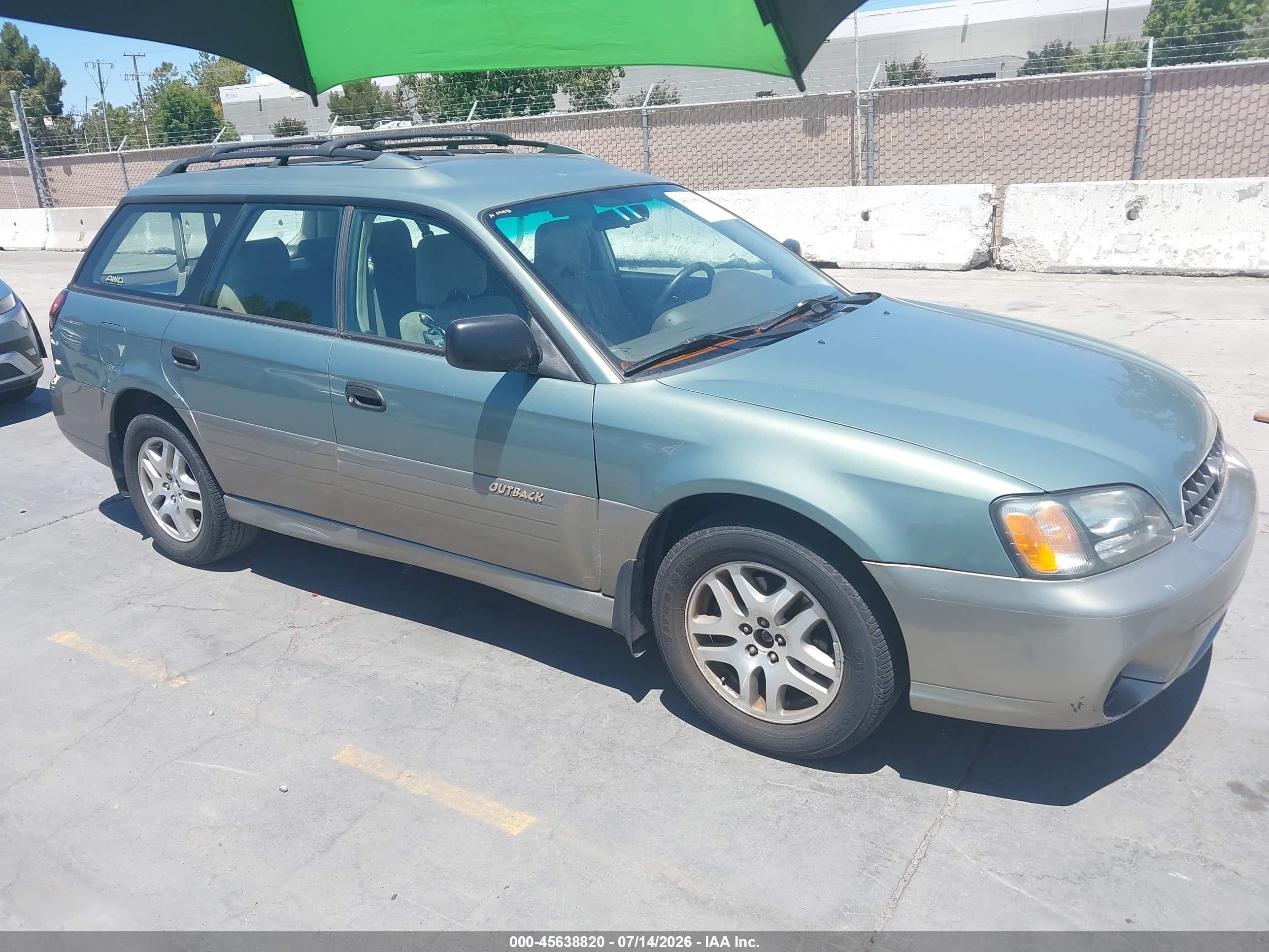 2003 Subaru Legacy Outback, VIN 4S3BH675037652666 — Обычный износ