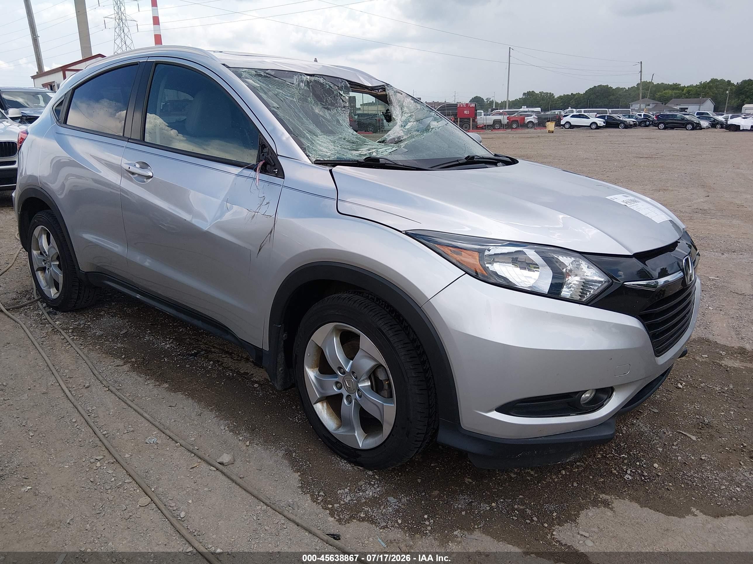 2016 Honda HR-V EX-L, VIN 3CZRU5H75GM728943 — Крыша