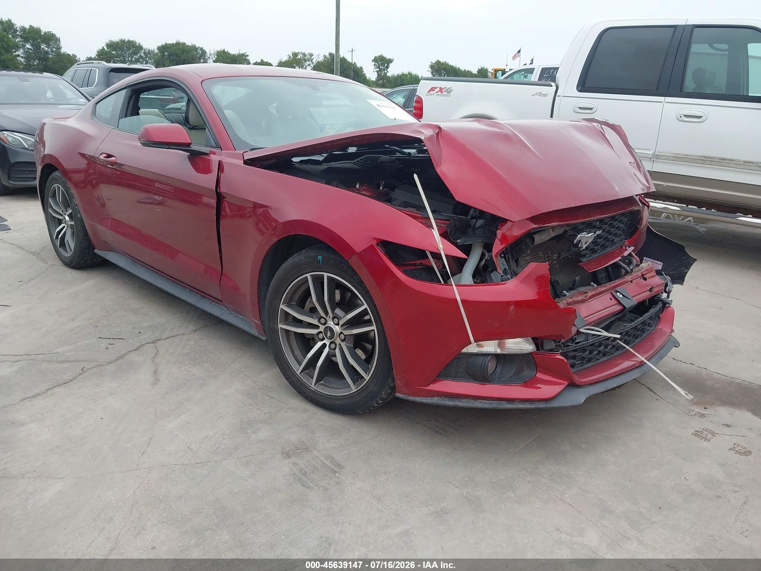 2017 Ford Mustang EcoBoost, VIN 1FA6P8TH5H5282016 — Front end